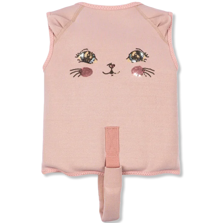 Kitty Swim Vest - Powder Pink