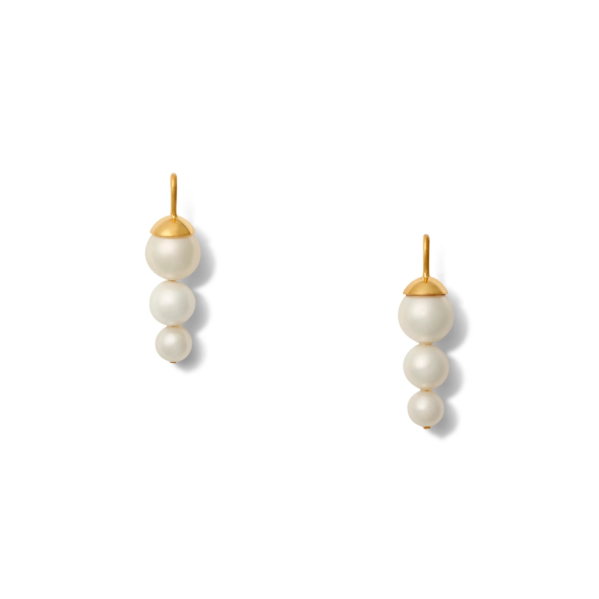 Petite Pea Pod Pearls - White/Gold