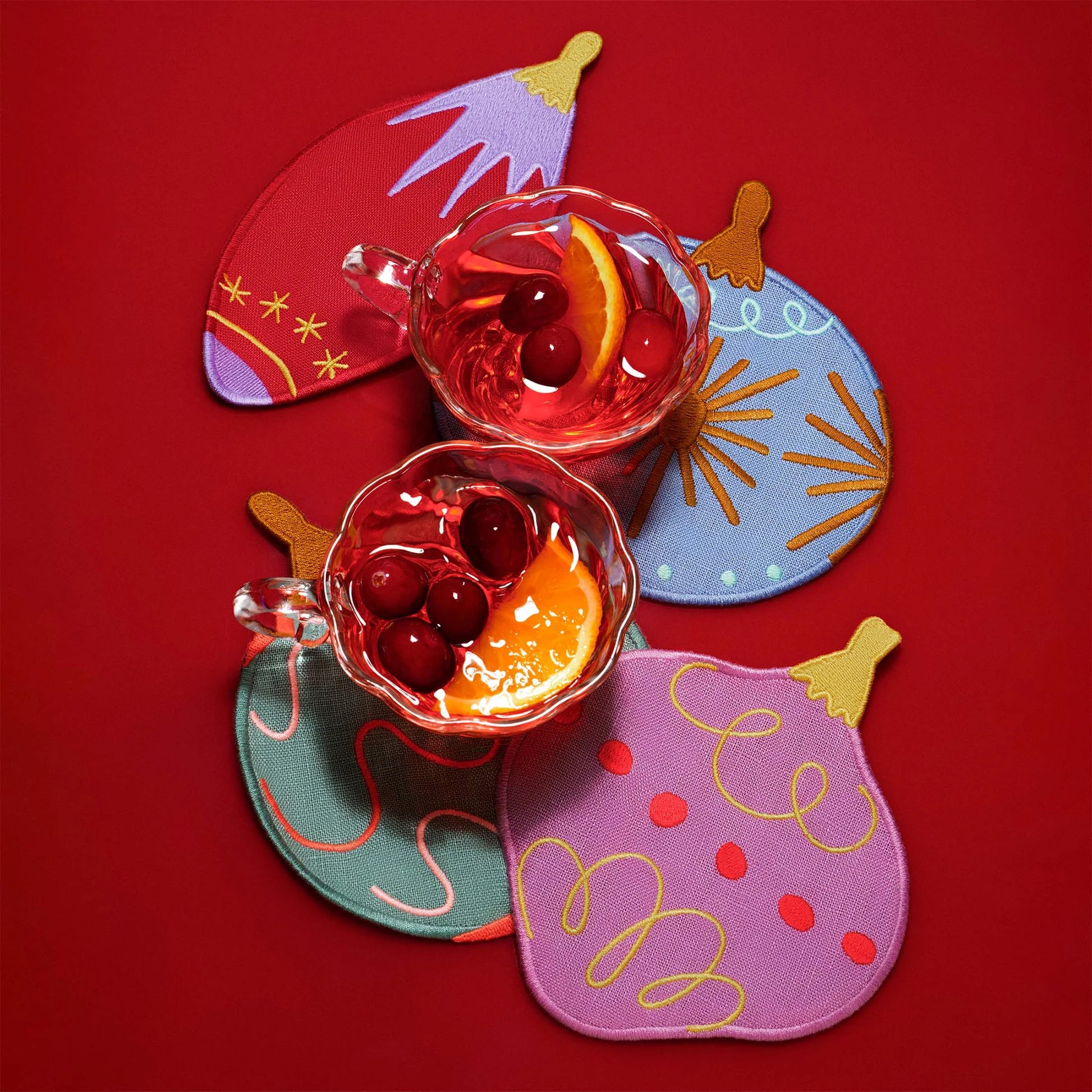 Cocktail Napkins Set of 4 -  Deck the Halls