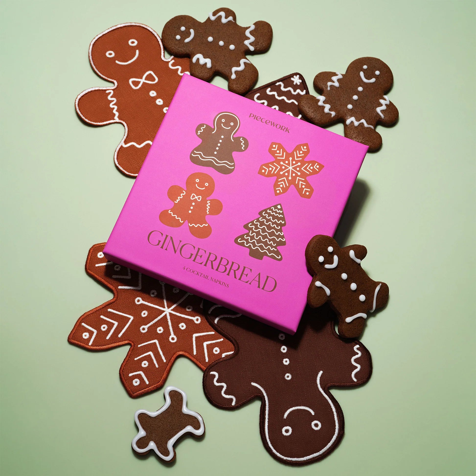 Cocktail Napkins Set of 4 - Gingerbread