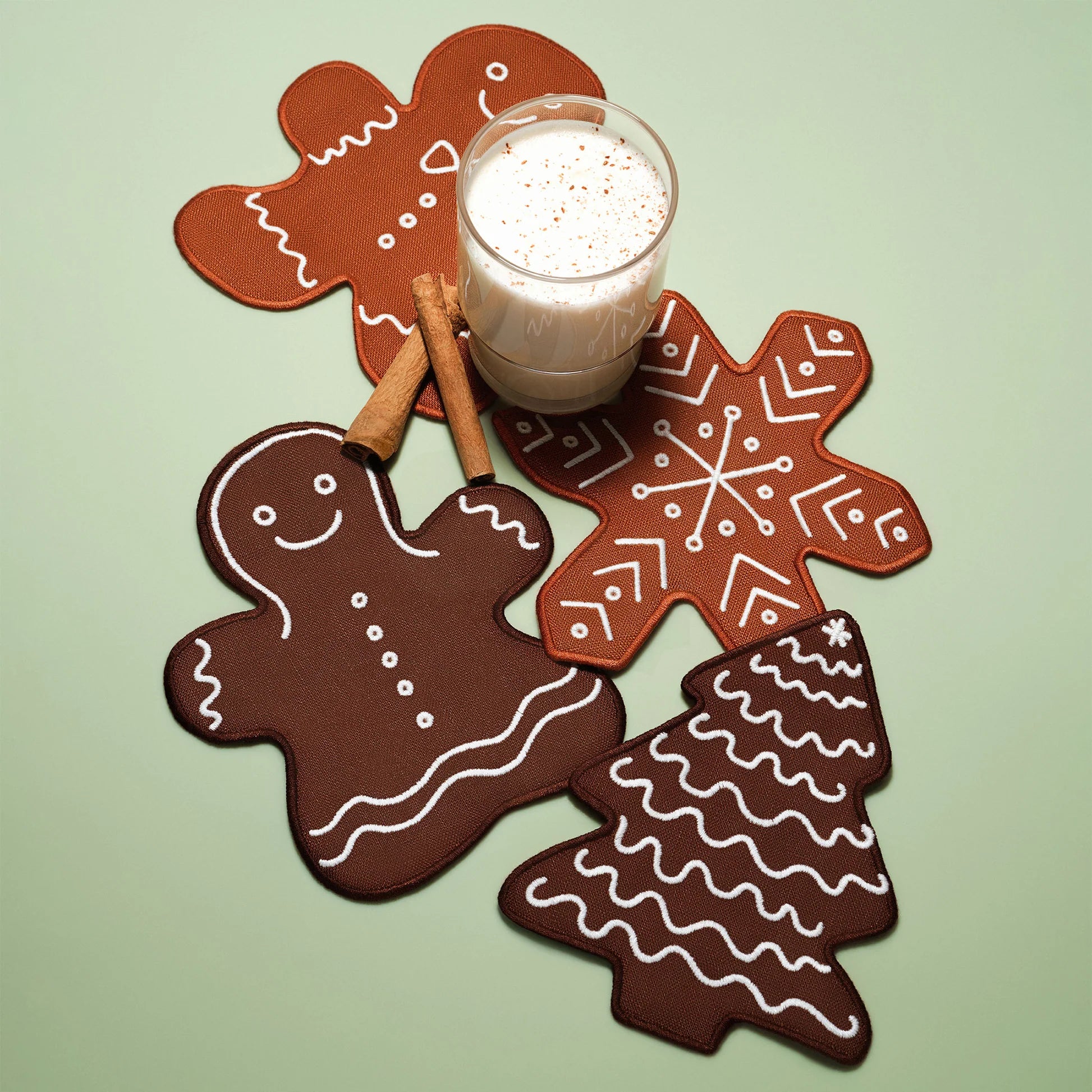 Cocktail Napkins Set of 4 - Gingerbread