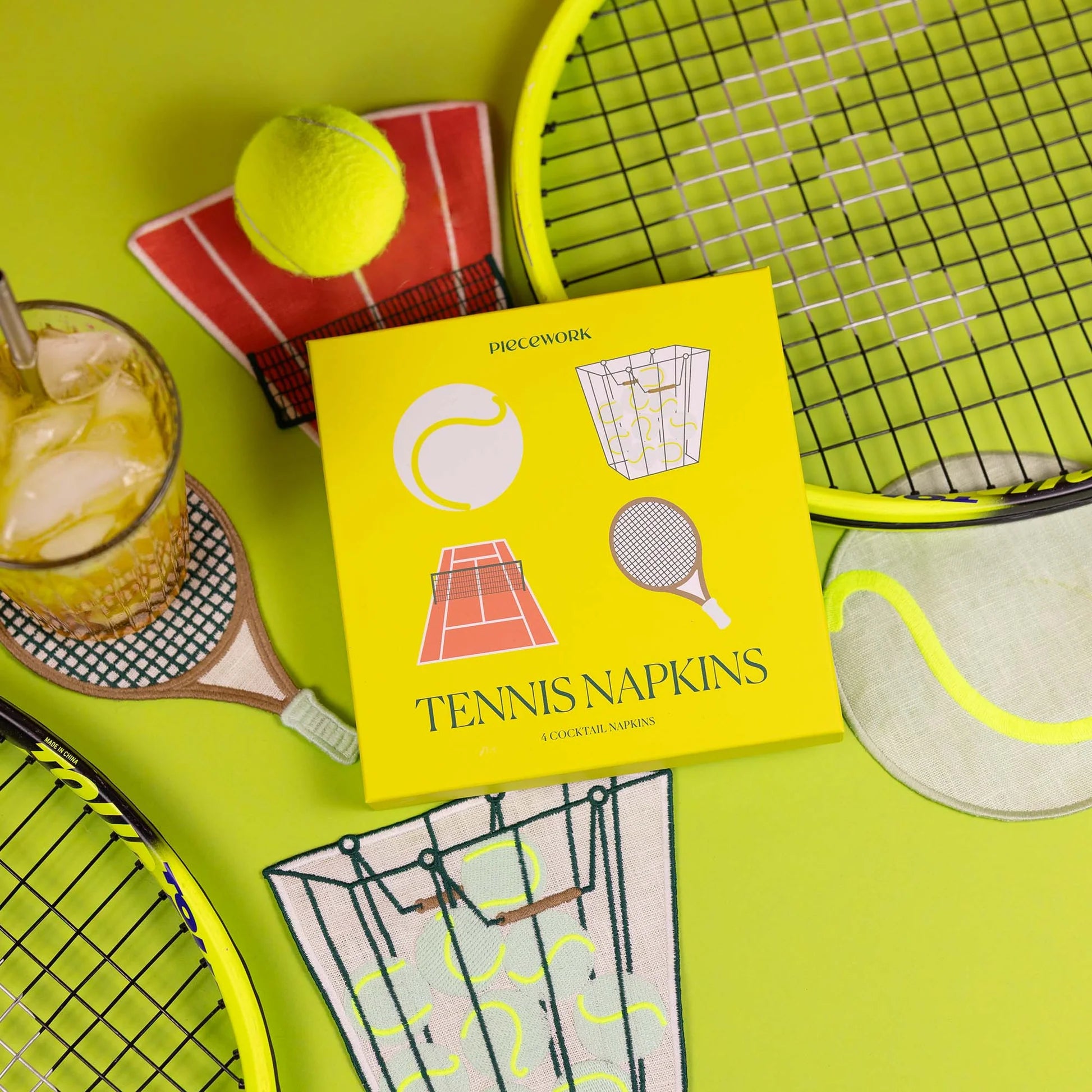 Cocktail Napkins Set of 4 - Tennis
