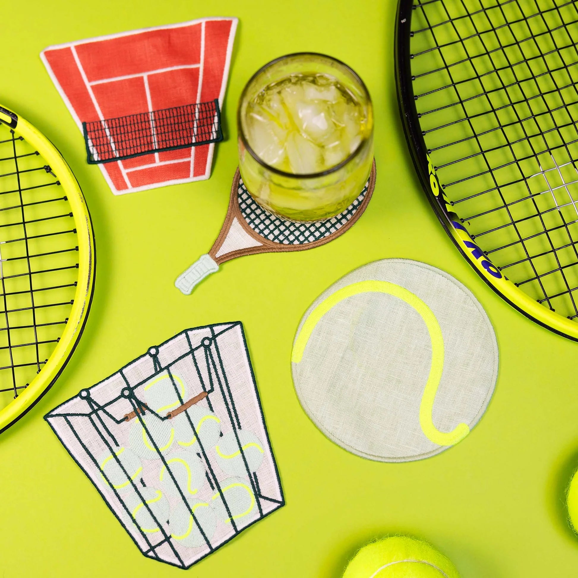 Cocktail Napkins Set of 4 - Tennis