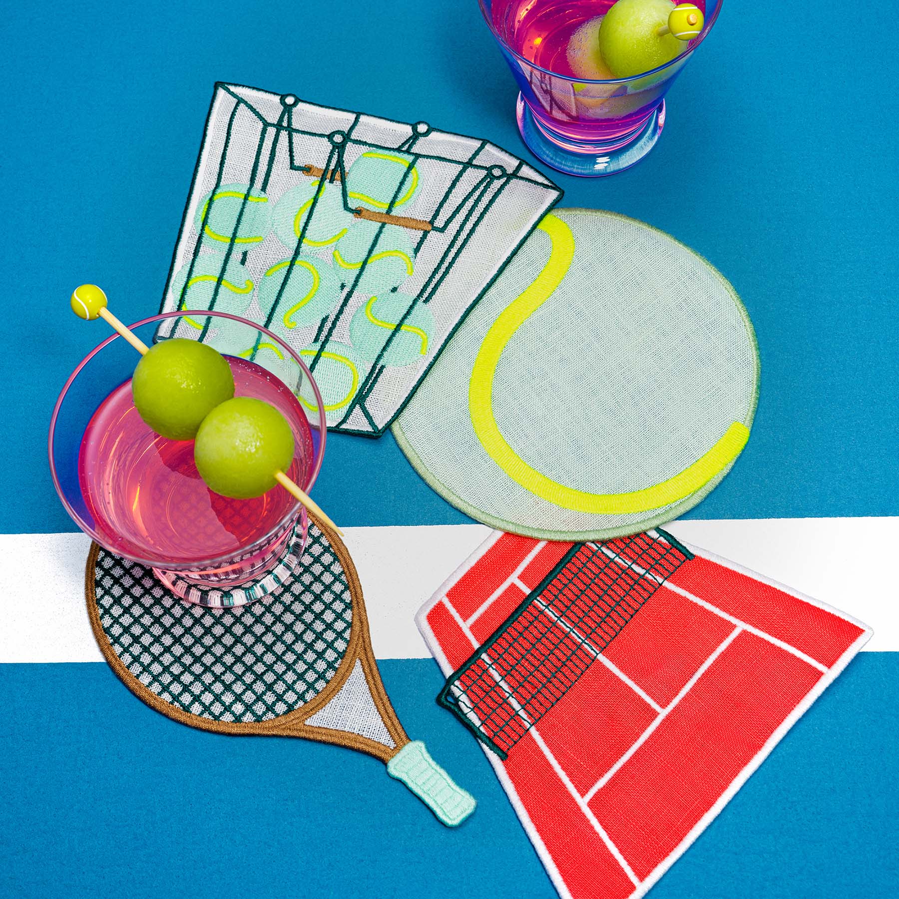 Cocktail Napkins Set of 4 - Tennis