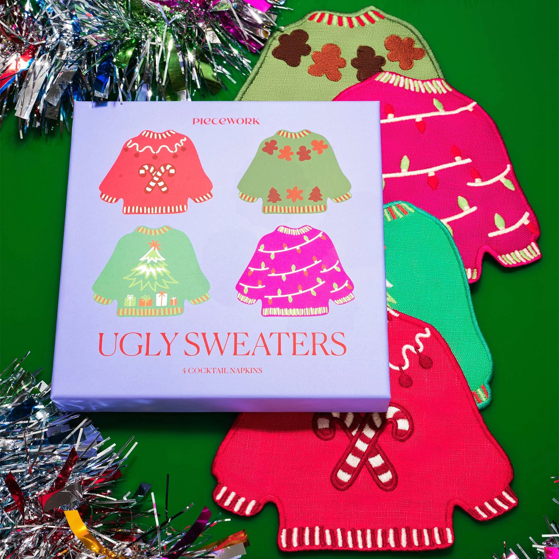 Cocktail Napkins Set of 4 - Ugly Sweaters