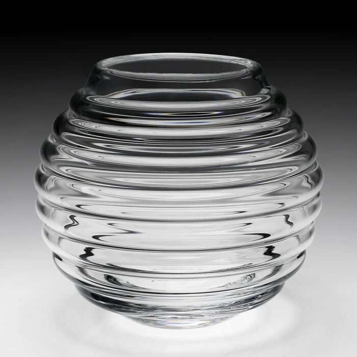 Ripple Rose Clear Bowl - 8"