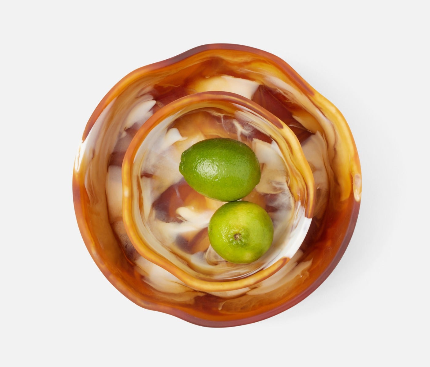 Beatrix Resin Serving Bowls Set/2 - Brown
