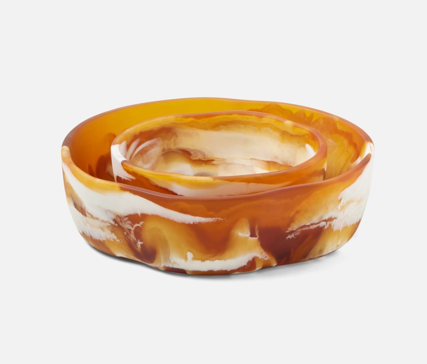 Beatrix Resin Serving Bowls Set/2 - Brown