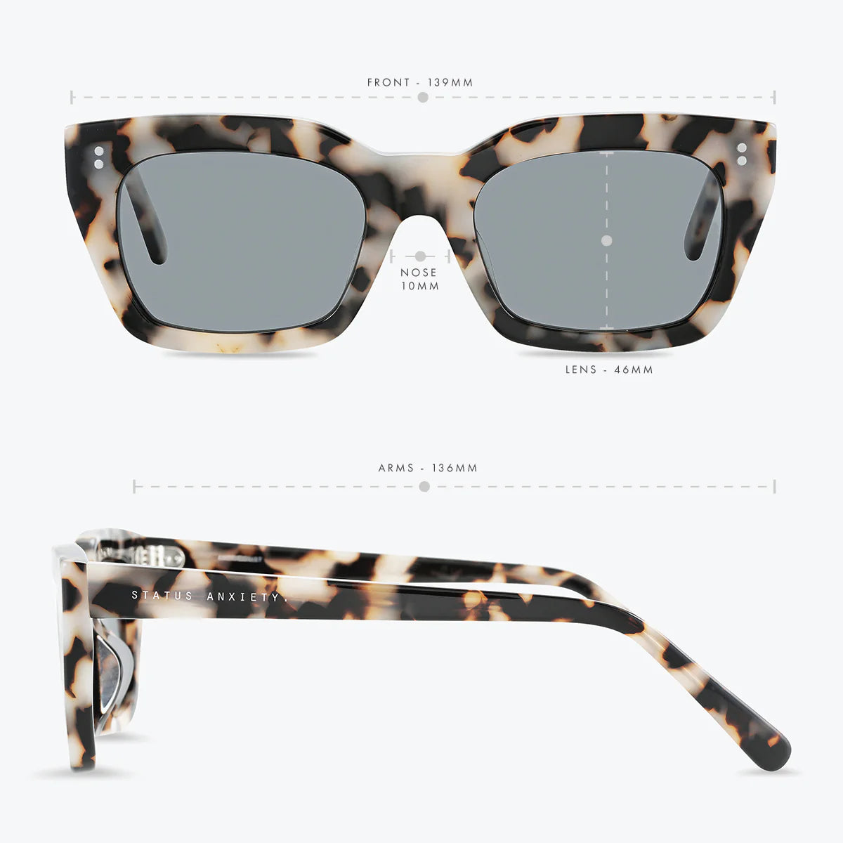Antagonist Sunglasses - White Tort