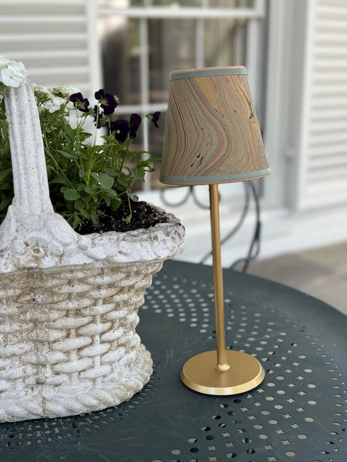 Poldina Pro Marbleized Paper Shade Cover - Tan