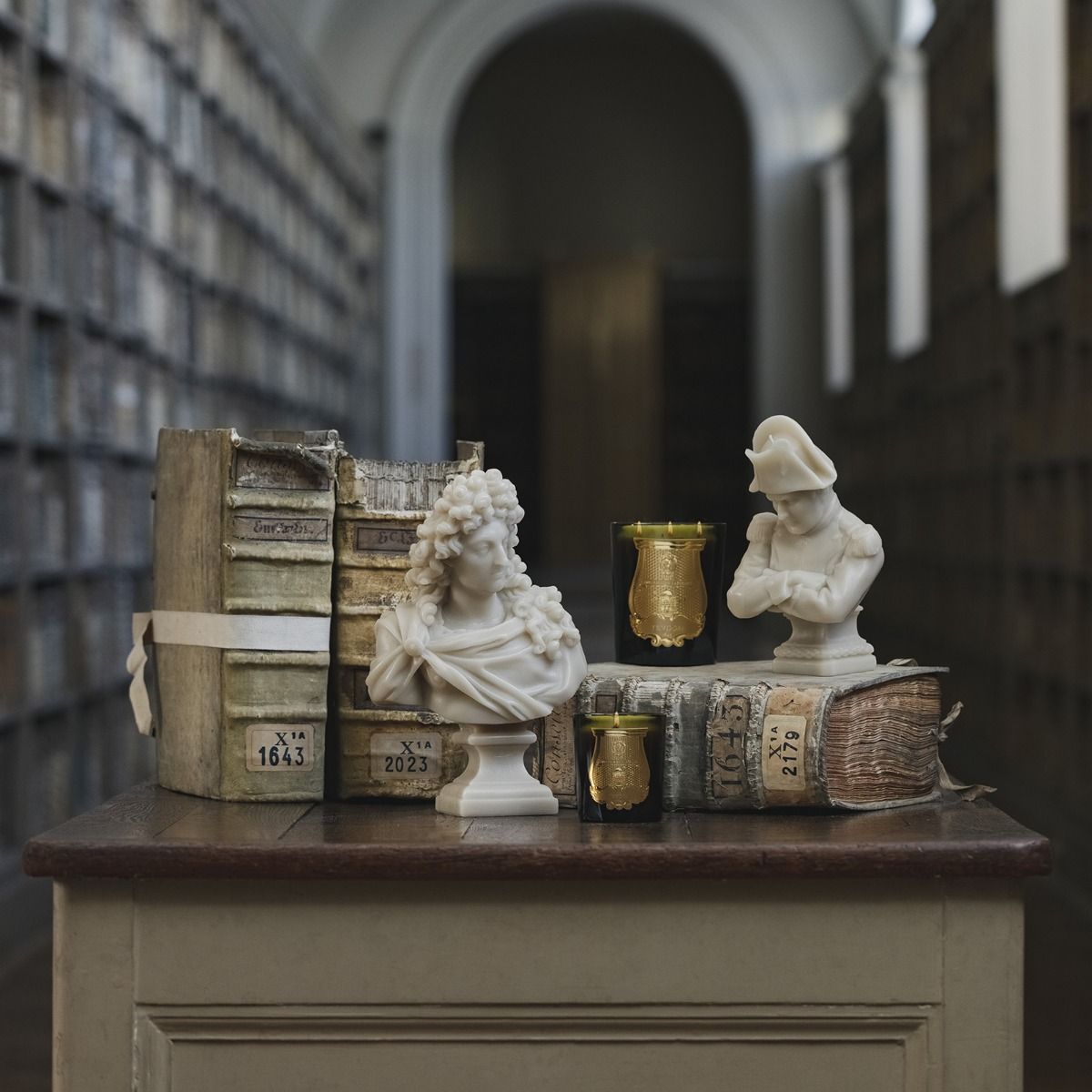 Napoleon Bust Candle - Stone