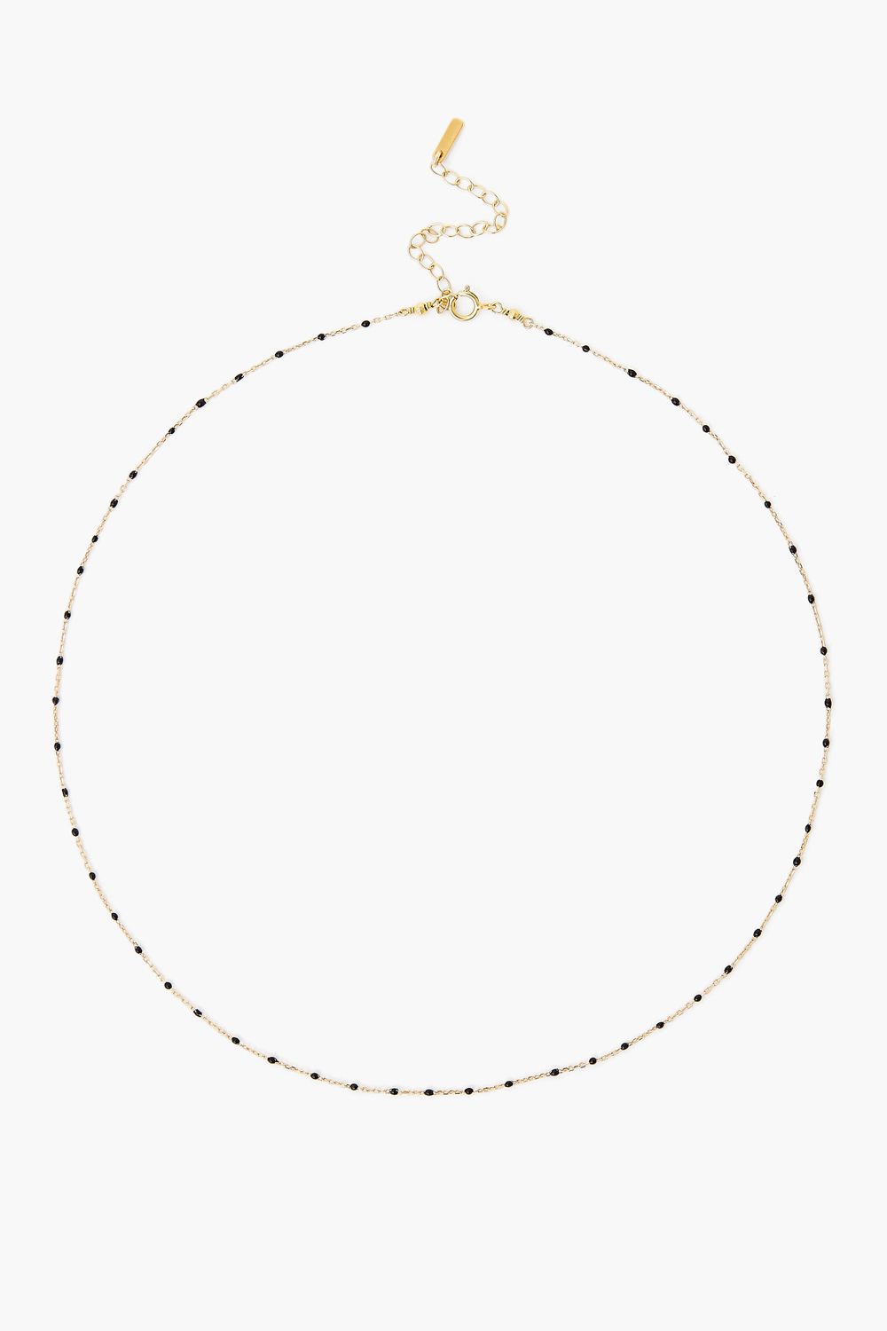 Enamel Beaded Necklace - Black