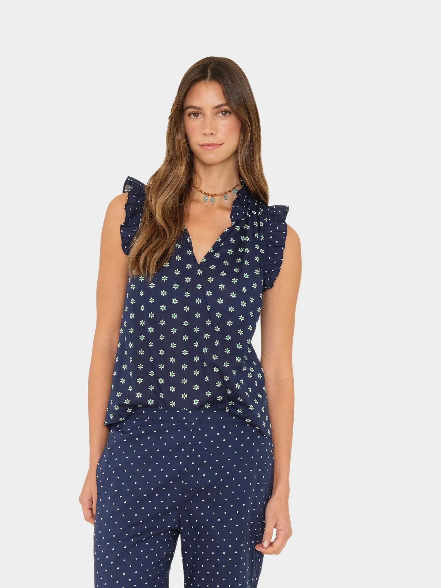 Bex Top - Navy Daisy