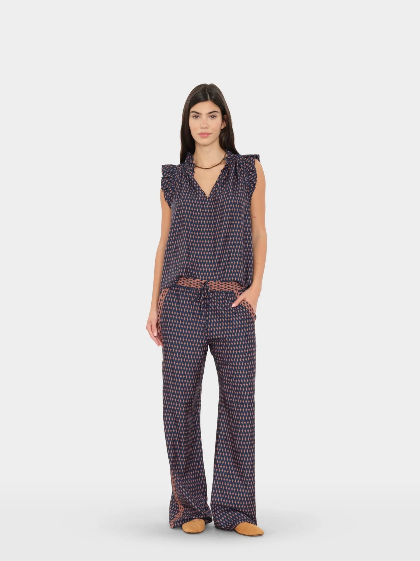 Vaughn Pant - Navy Diamond