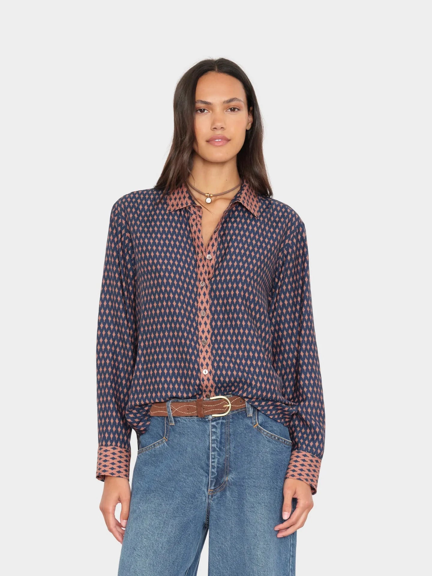 Beau Shirt - Navy Diamond
