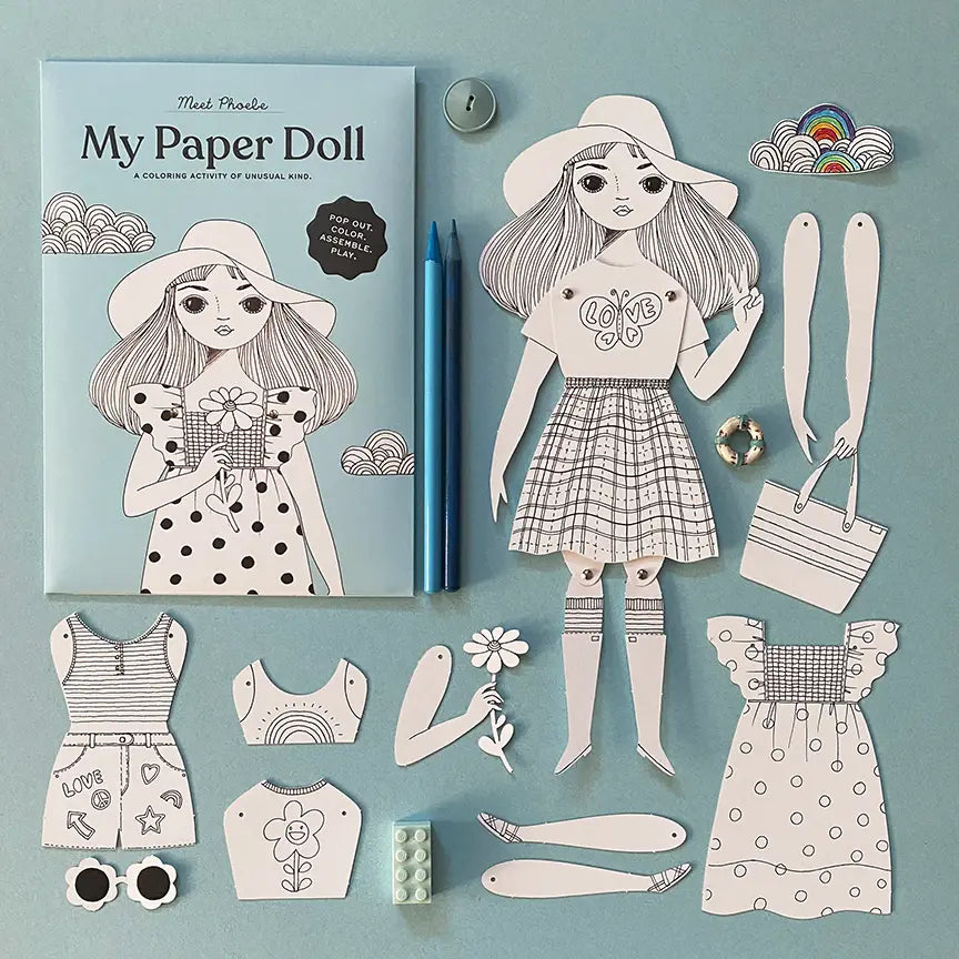 Phoebe - Coloring Paper Doll Kit