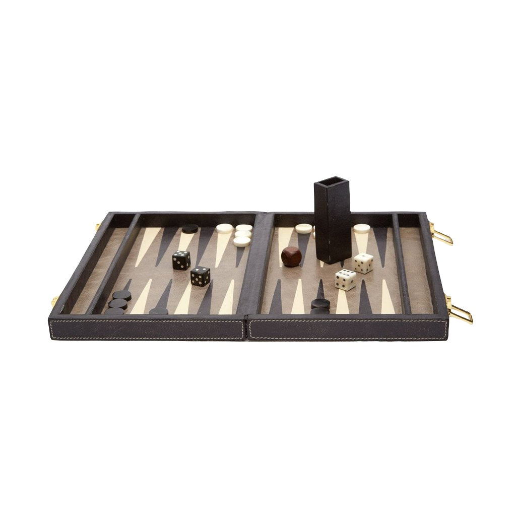Grantham Backgammon Set - Gray/Charcoal