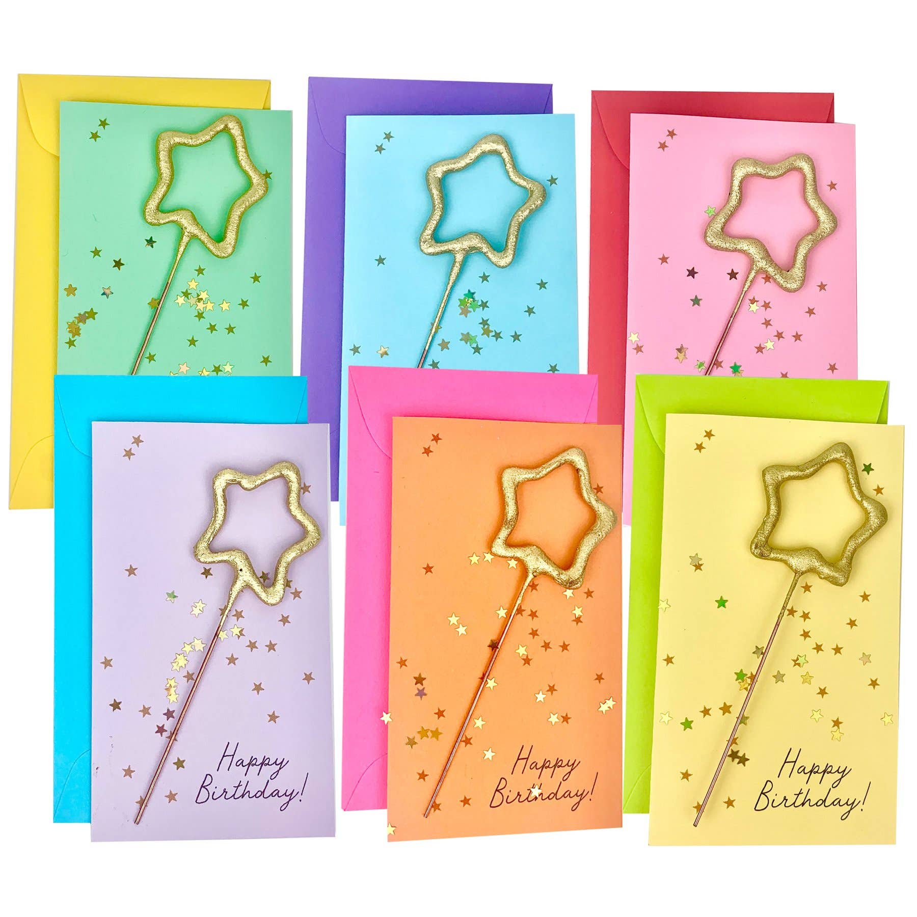 Confetti Sparkler Cards - Happy Birthday!