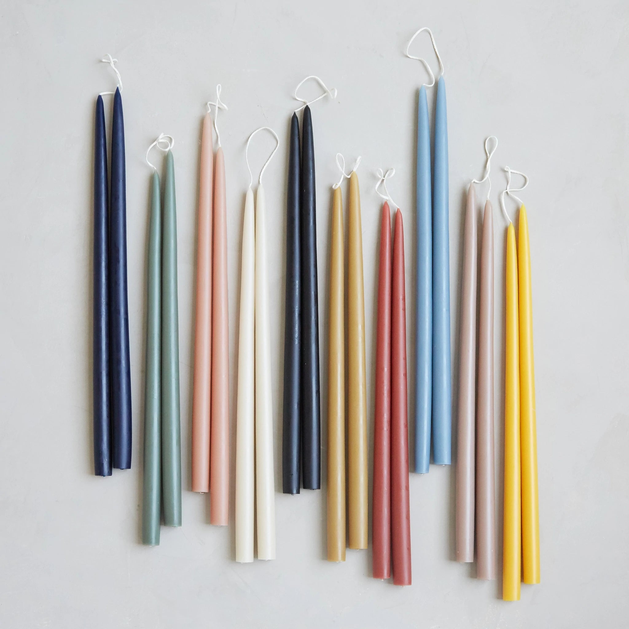 Dipped Taper Candles - Moss