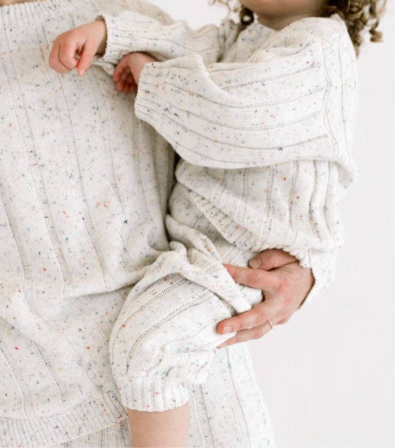 Children’s Wide Ribbed Knit Sweater - Sprinkle