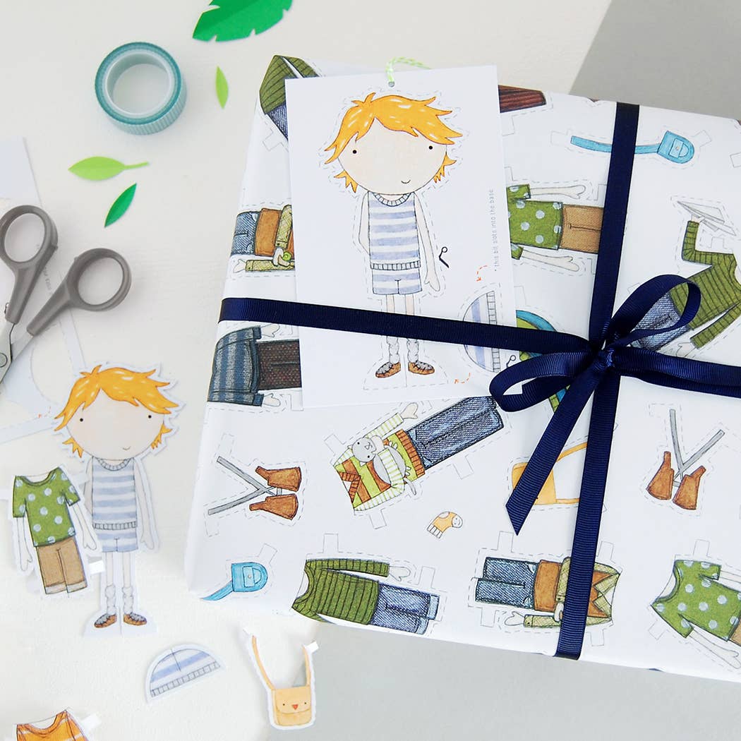 Colin Paper Doll Wrapping Paper