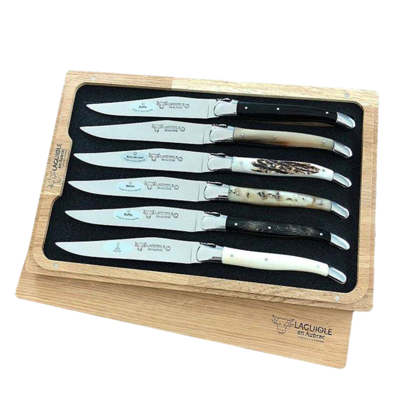 Laguiole Steak Knives Set/6 - Mixed Horn