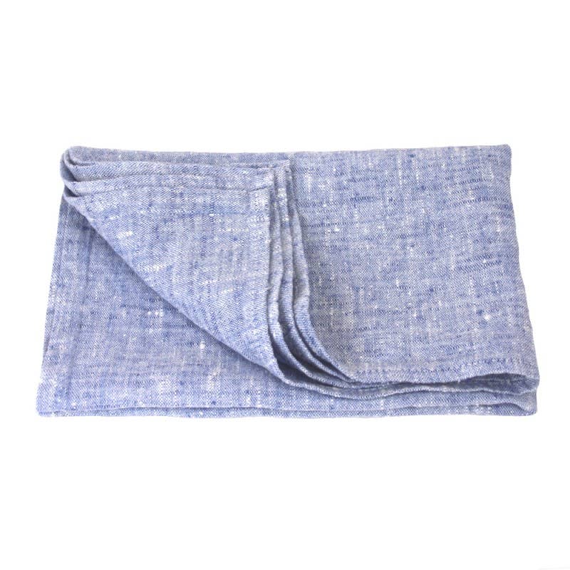 Stonewashed Linen Hand Towel  – Heather Light Blue