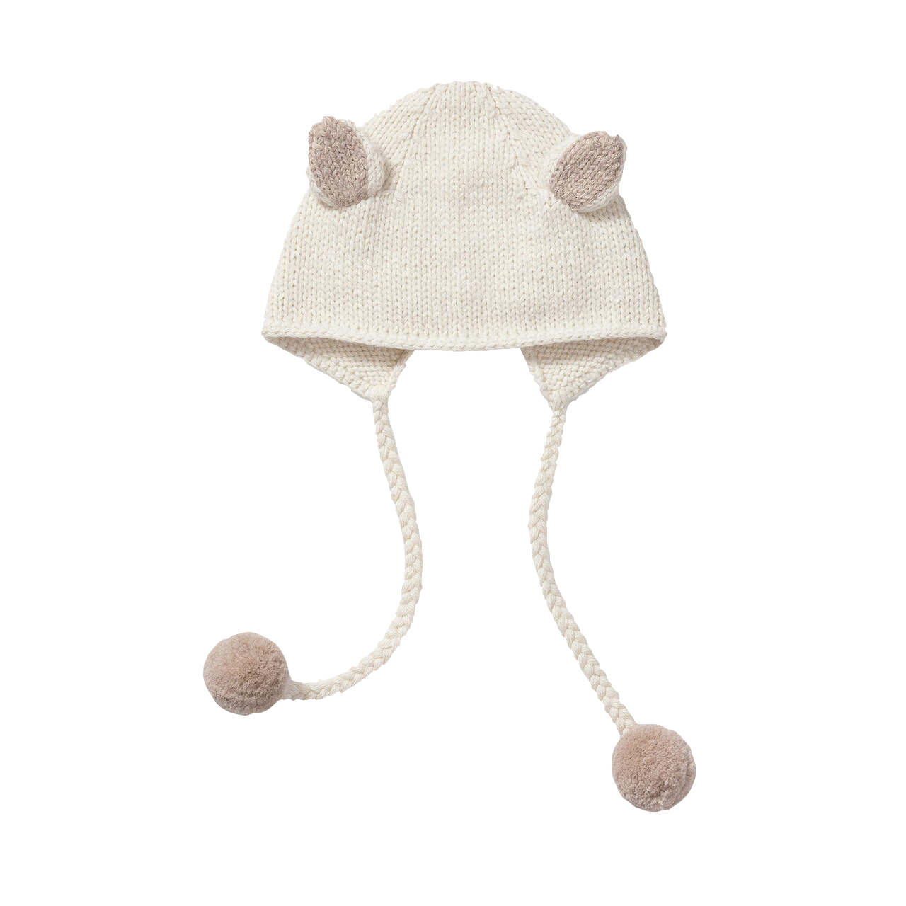 Bunny Hat- Ivory/Taupe