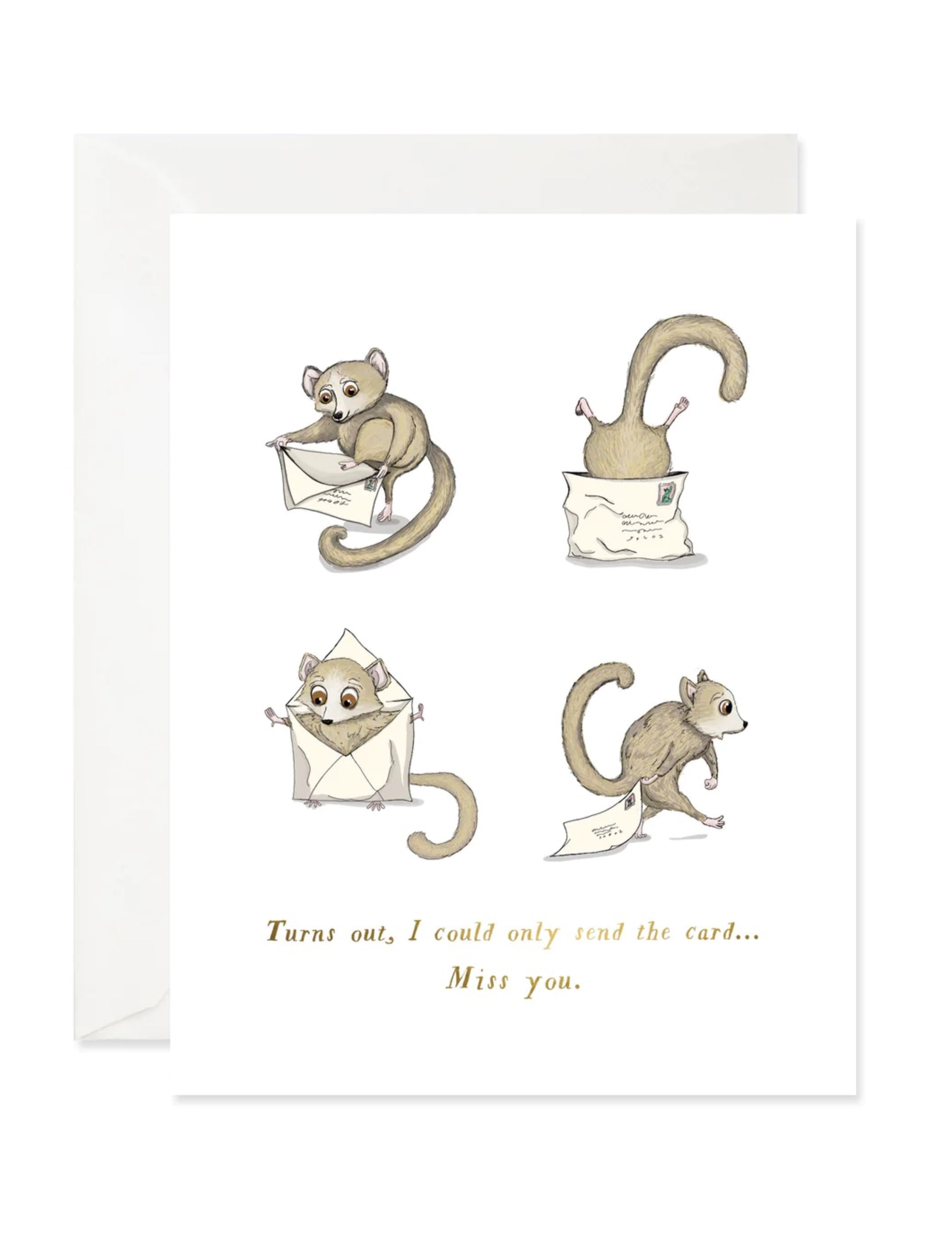 Lemur Miss You Card
