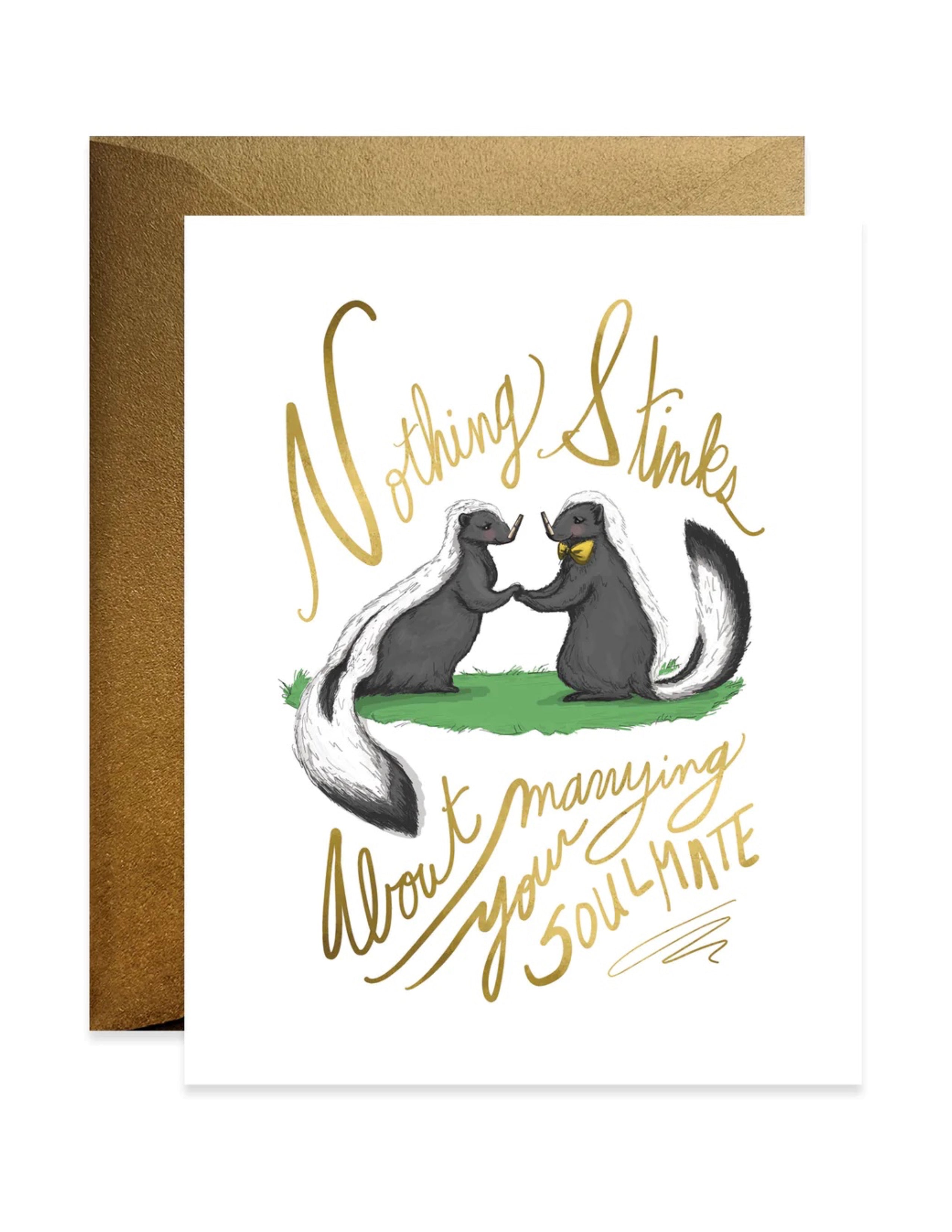 Skunk Wedding Card