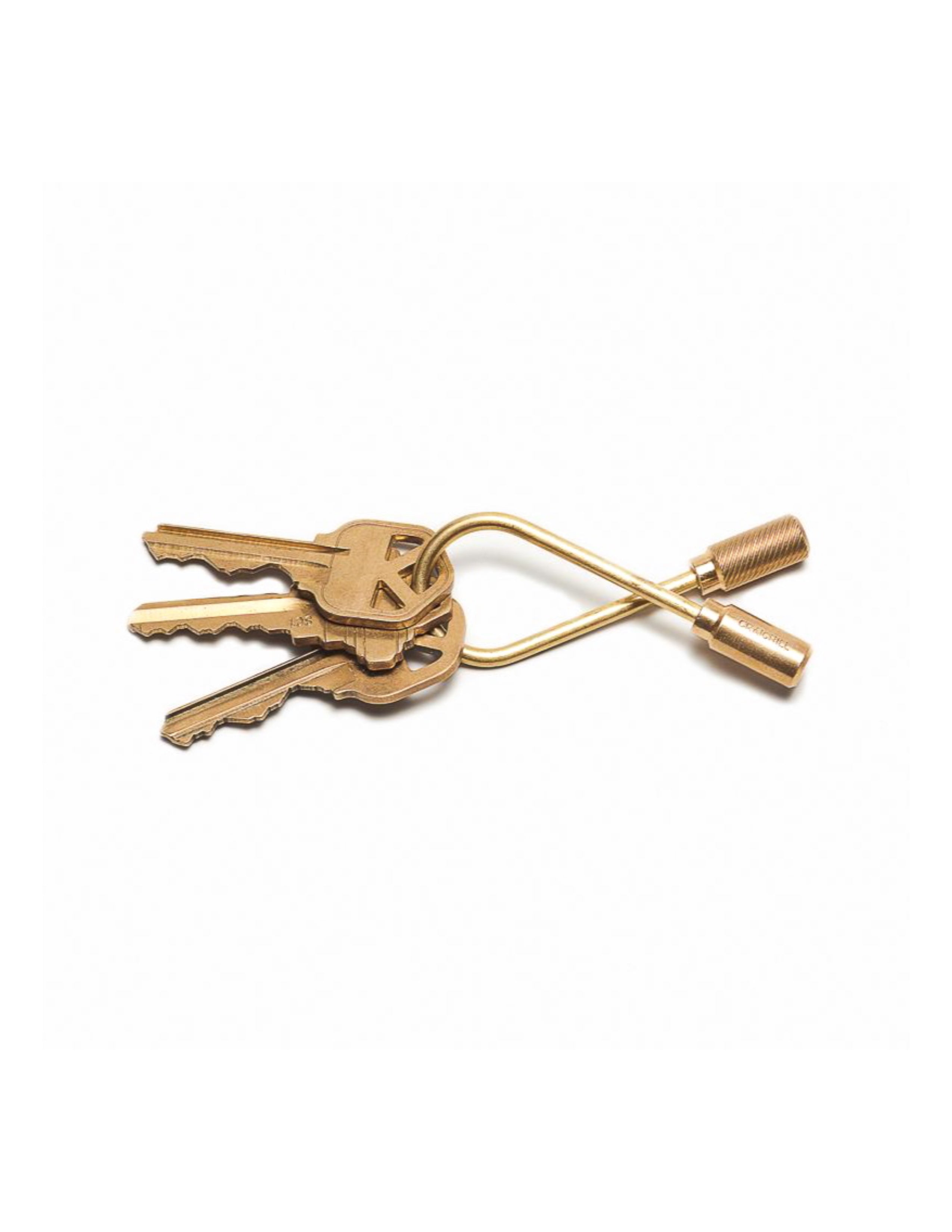 Closed Helix Key Ring - Brass