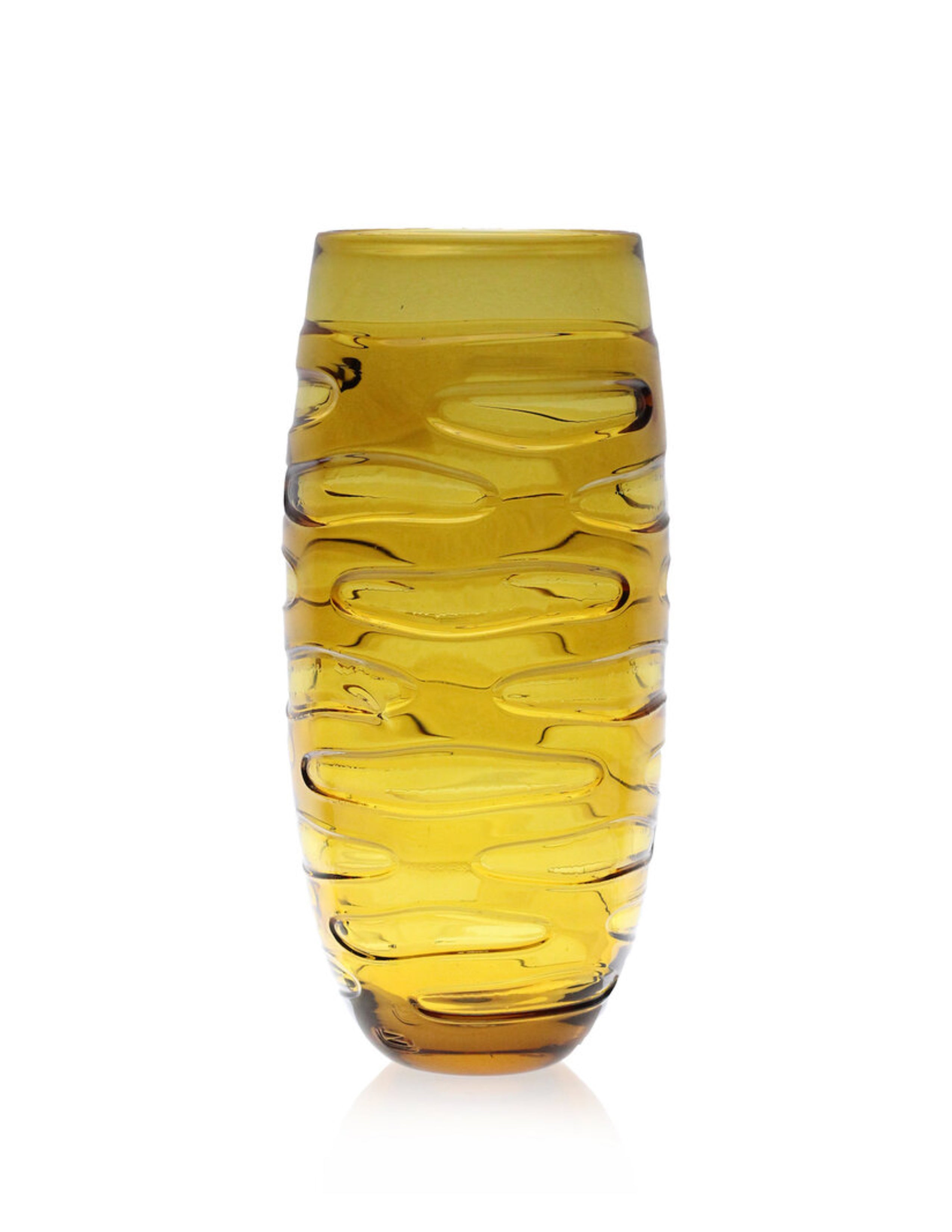 Incision Series Tall Vase - Amber