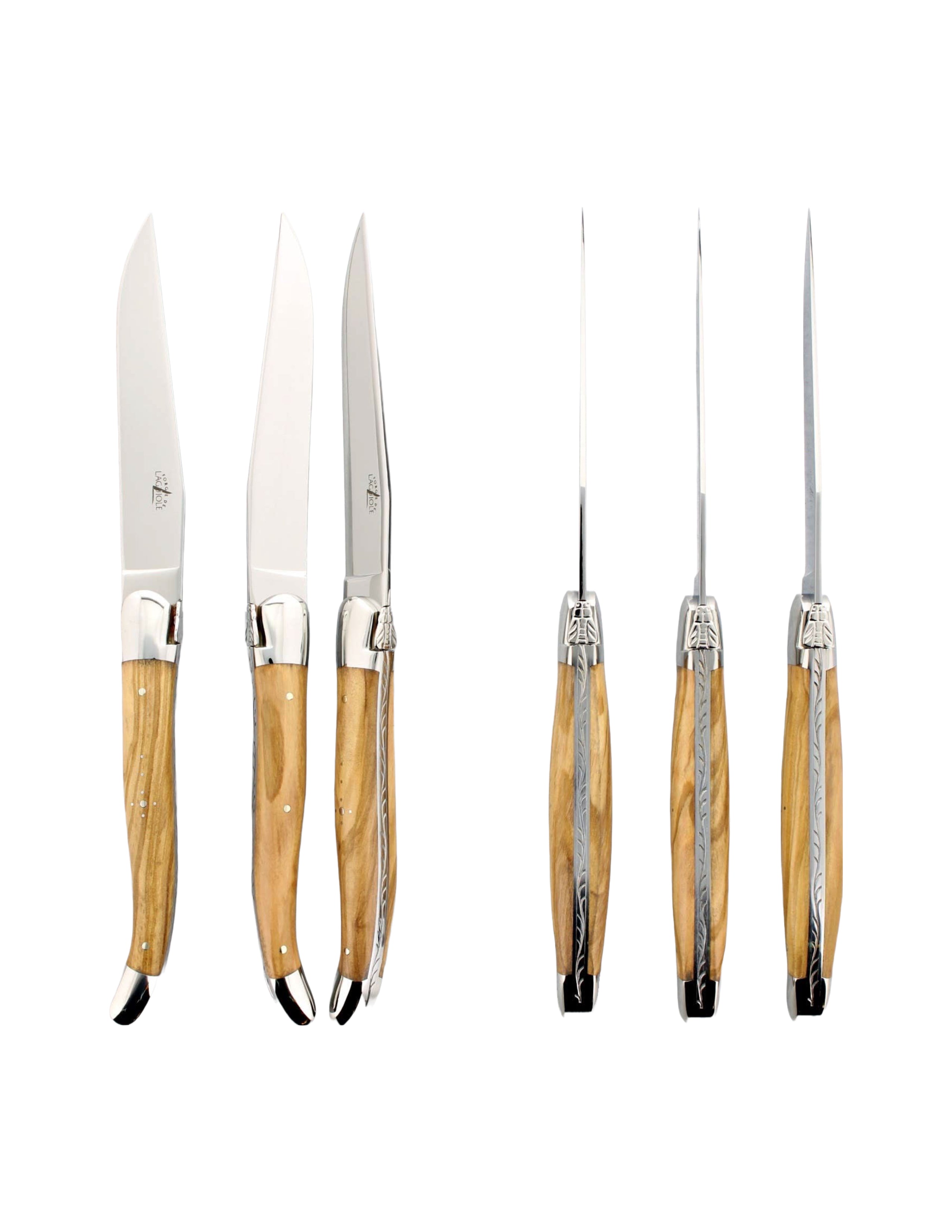 Steak Knives Set of 6 - Olive Wood