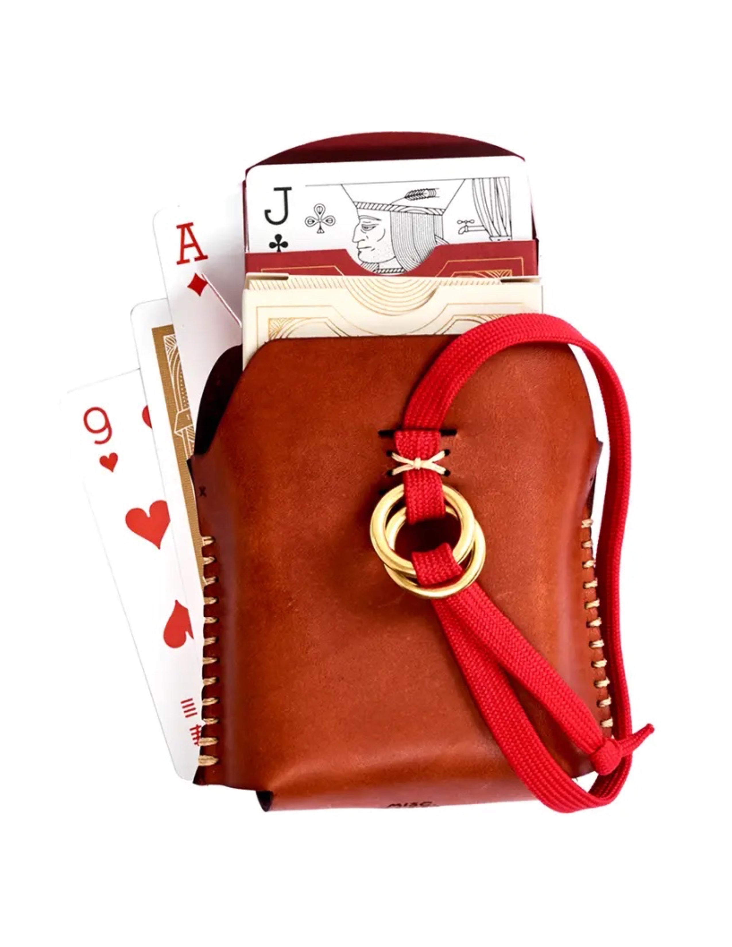 Double Leather Case with Playing Cards