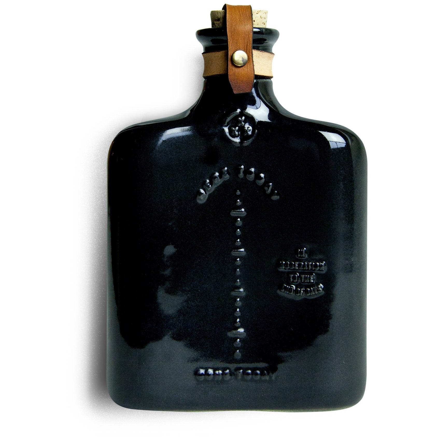 Black Ceramic Flask