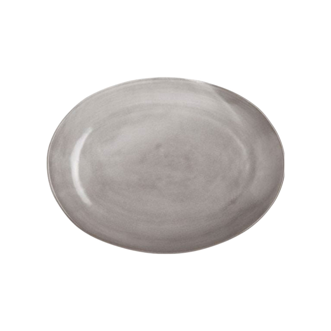 Marcus Oval Serving Platters - Cement