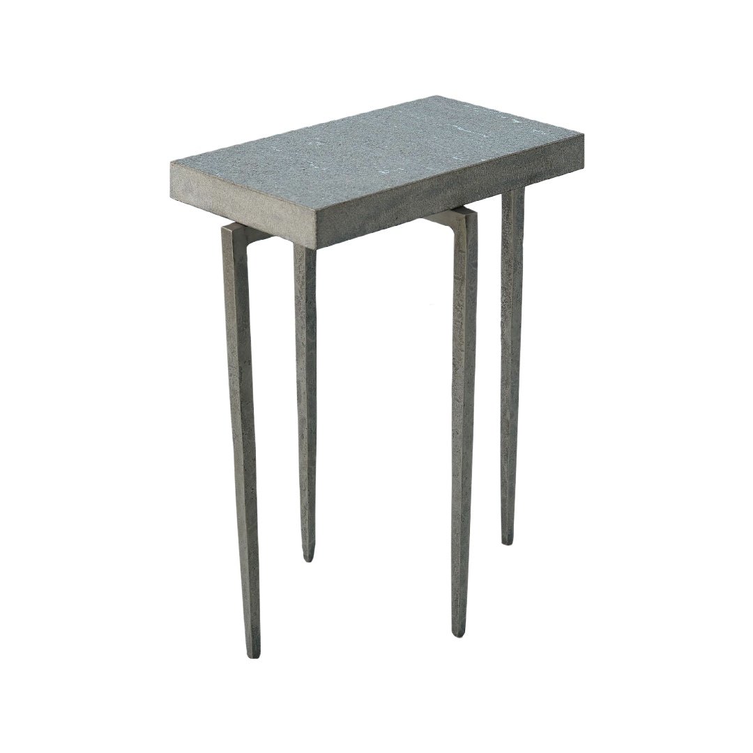 Laforge Accent Table- Natural Iron w/Flamed Granite Top