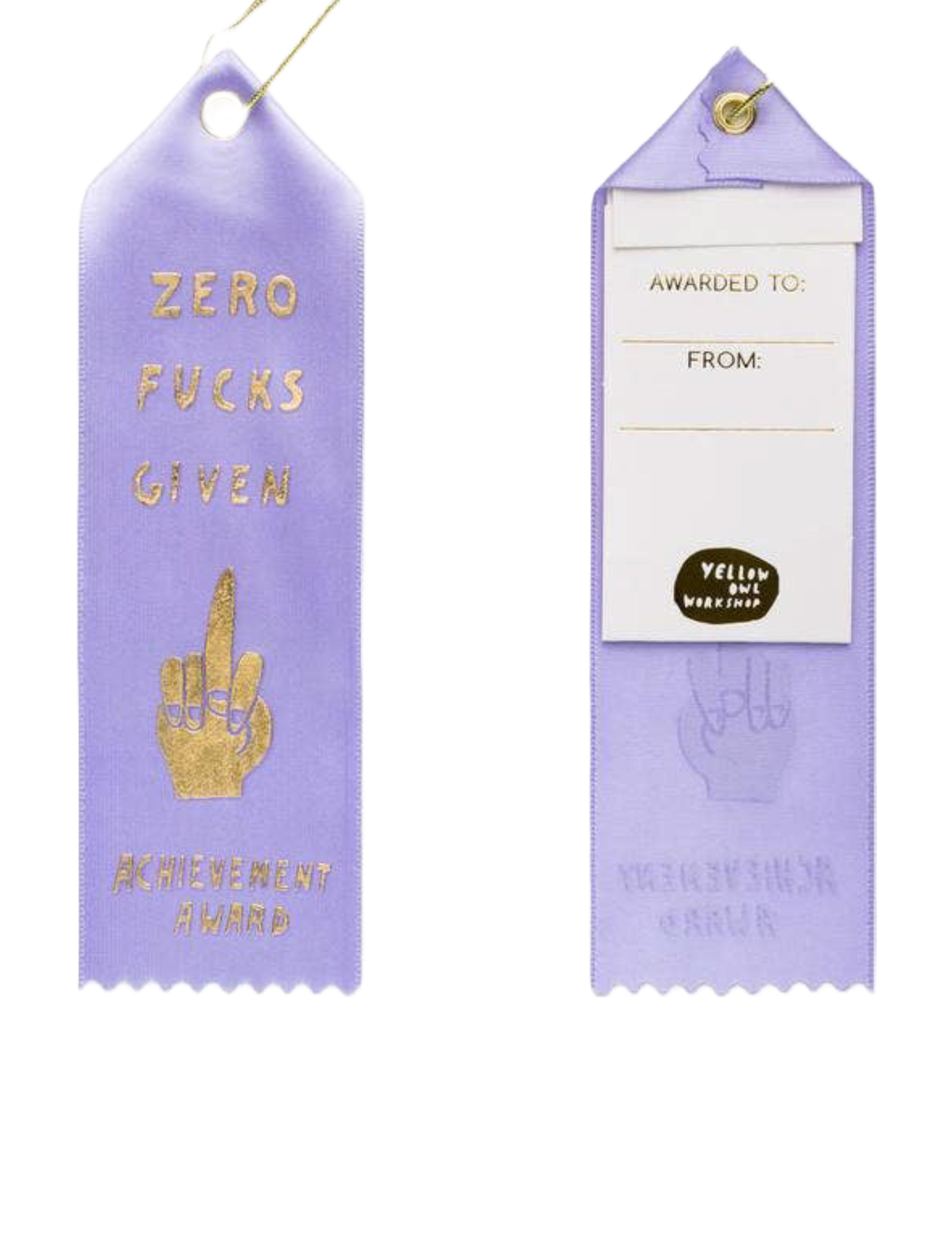 Zero Fucks Award Ribbon