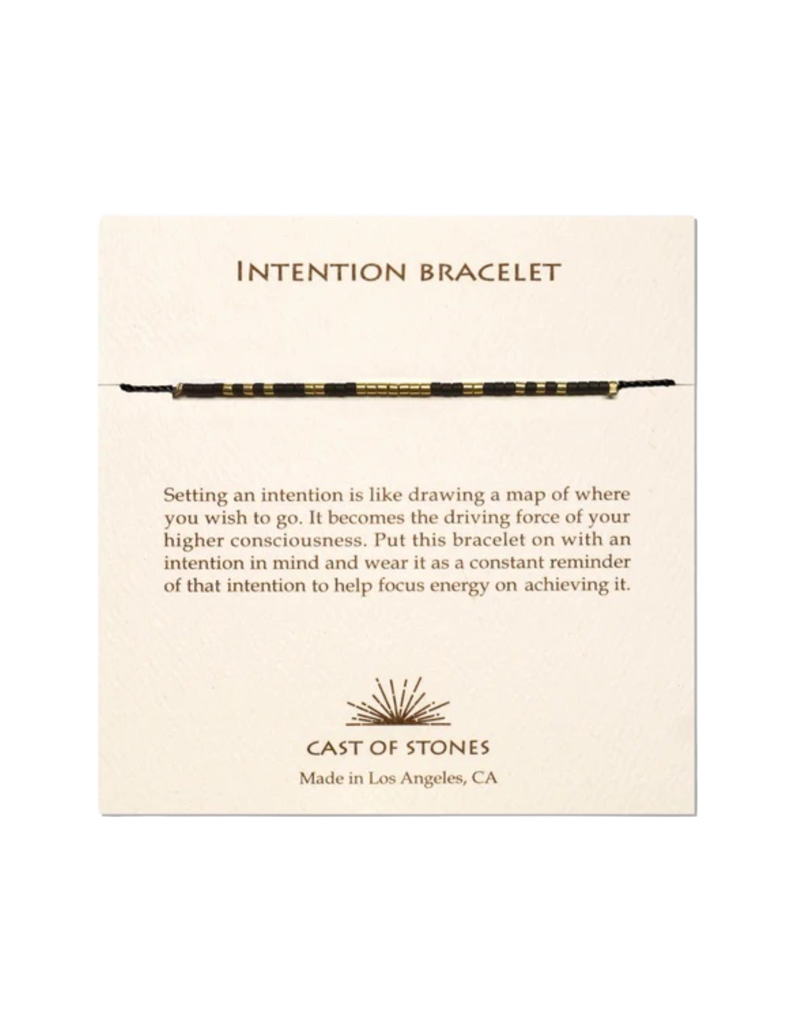 Intention Bracelet - Gold & Black