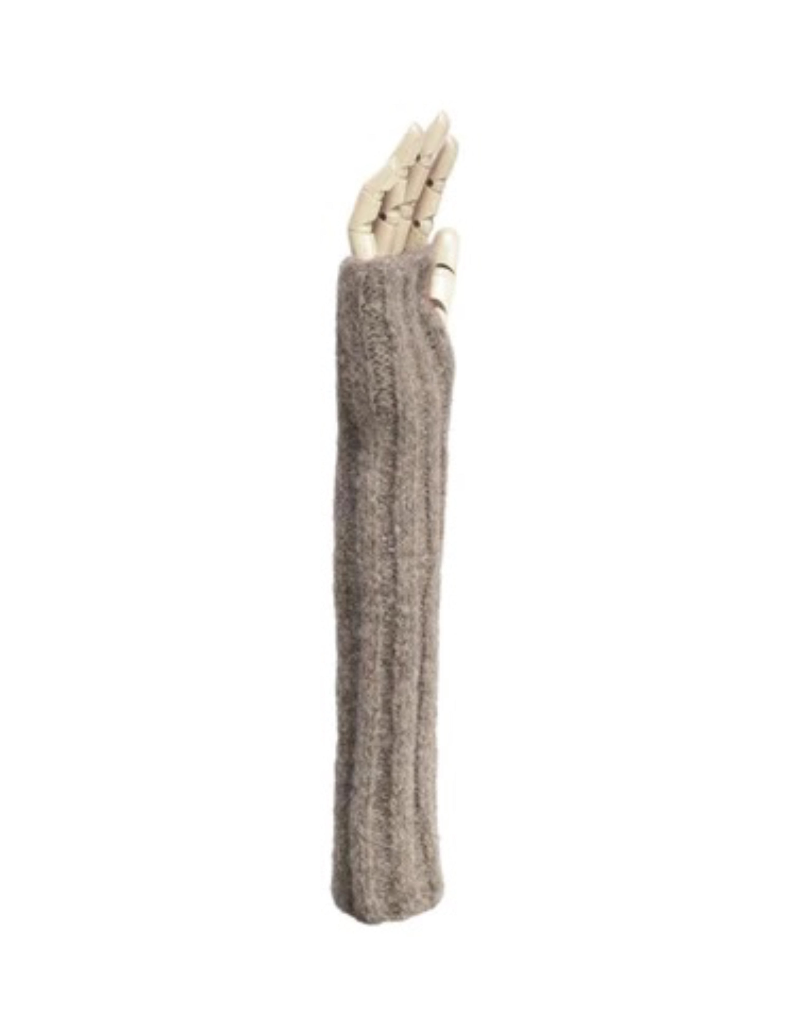 Alpaca Hand Knit Arm Sox - Oatmeal