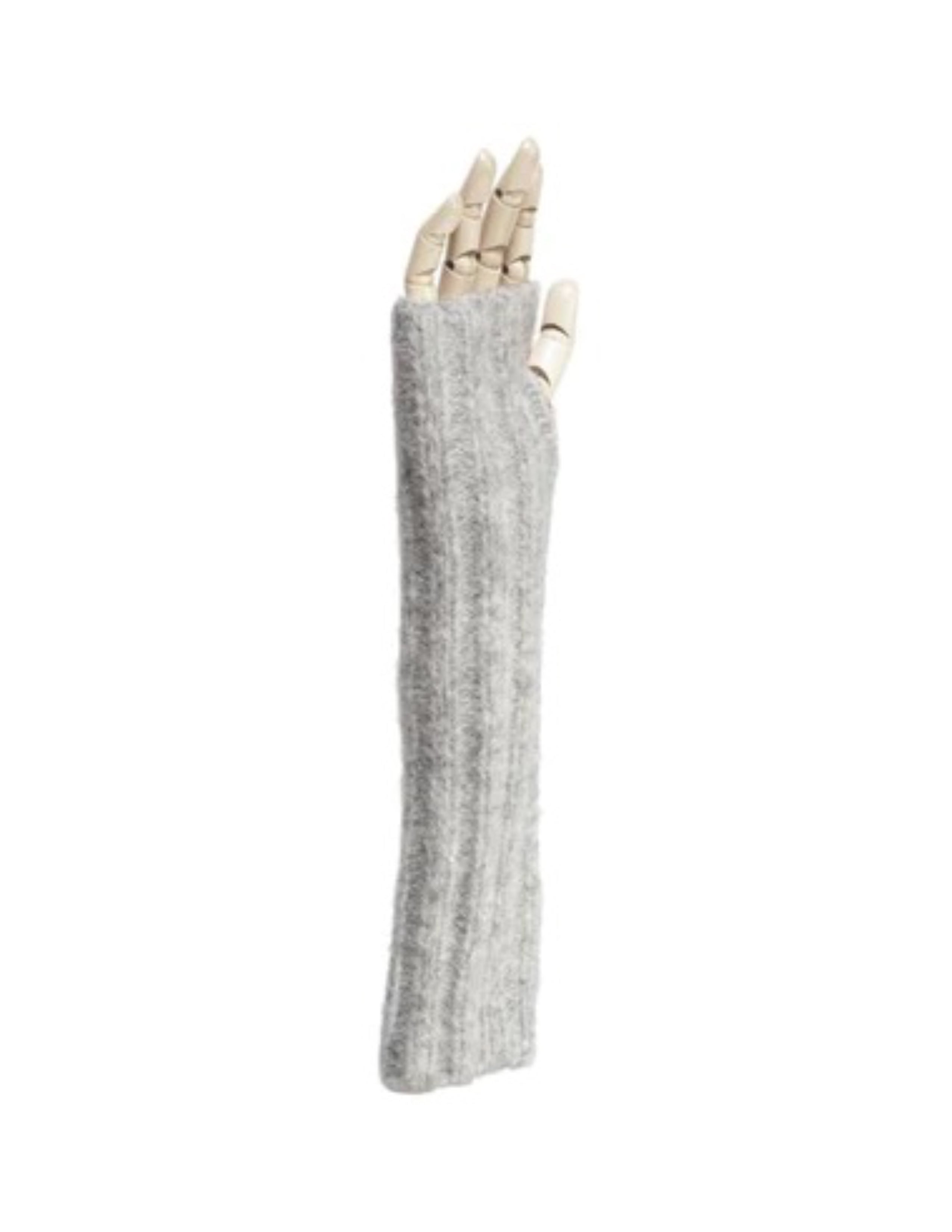 Alpaca Hand Knit Arm Sox - Silver