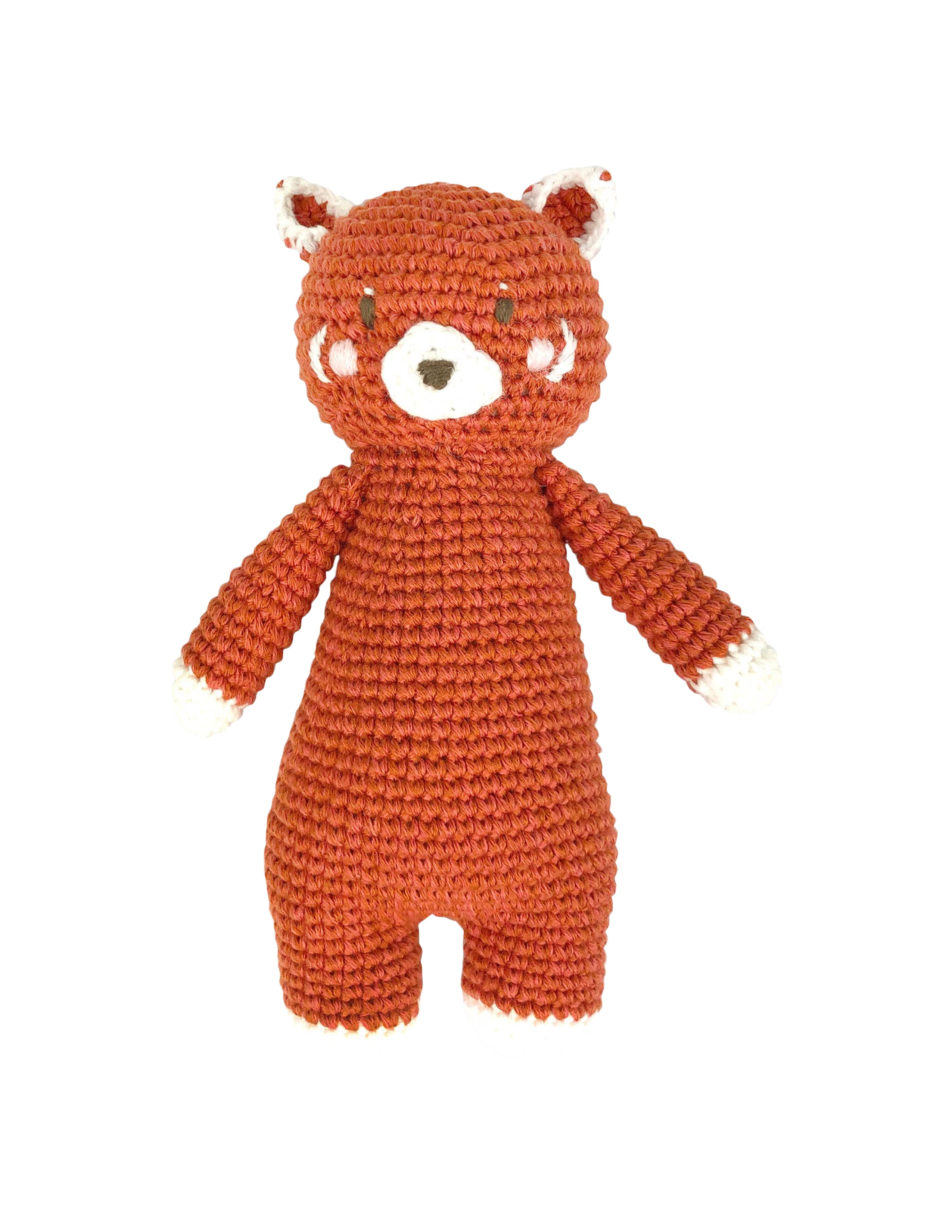 Crochet Red Panda Rattle Toy