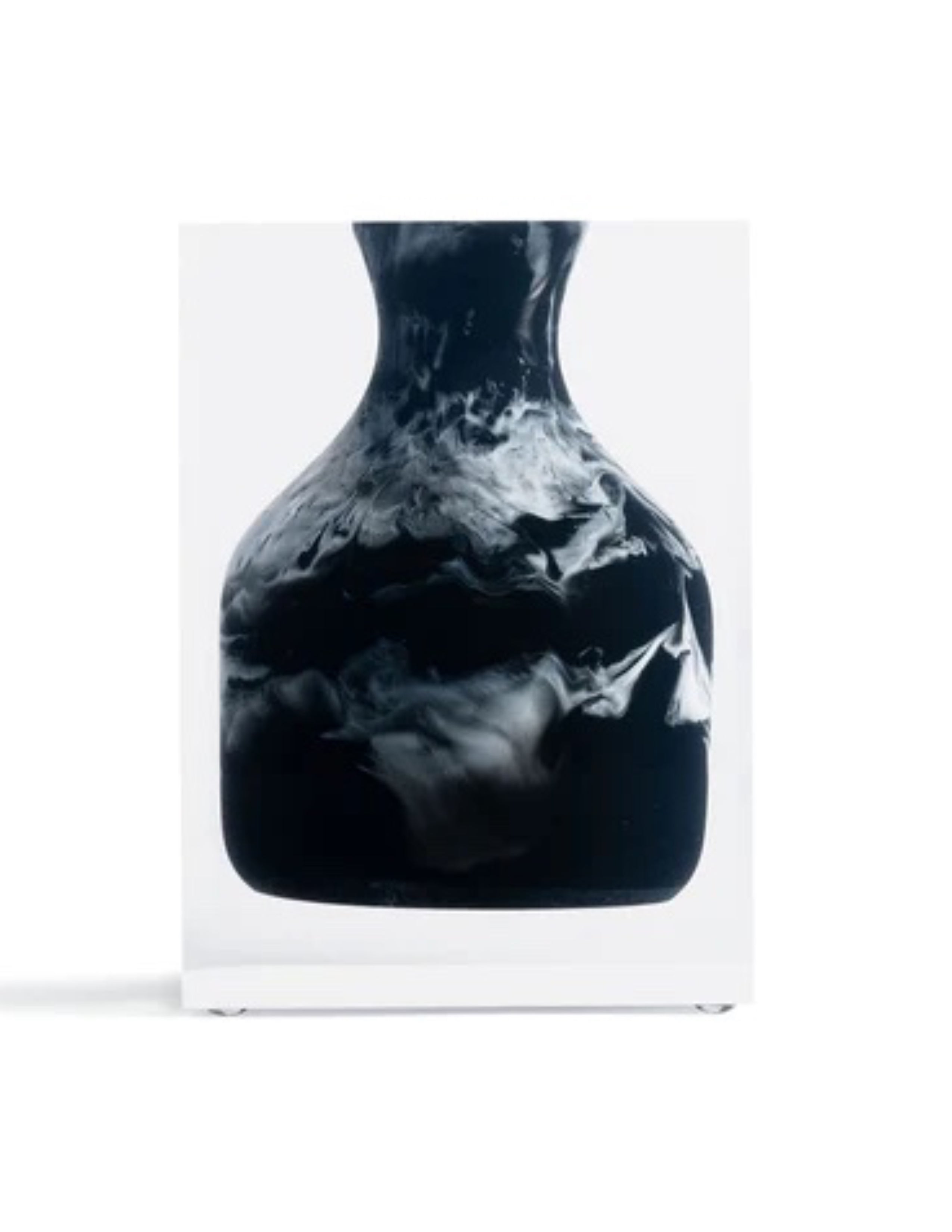 Hogan Bud Vase - Black Marble