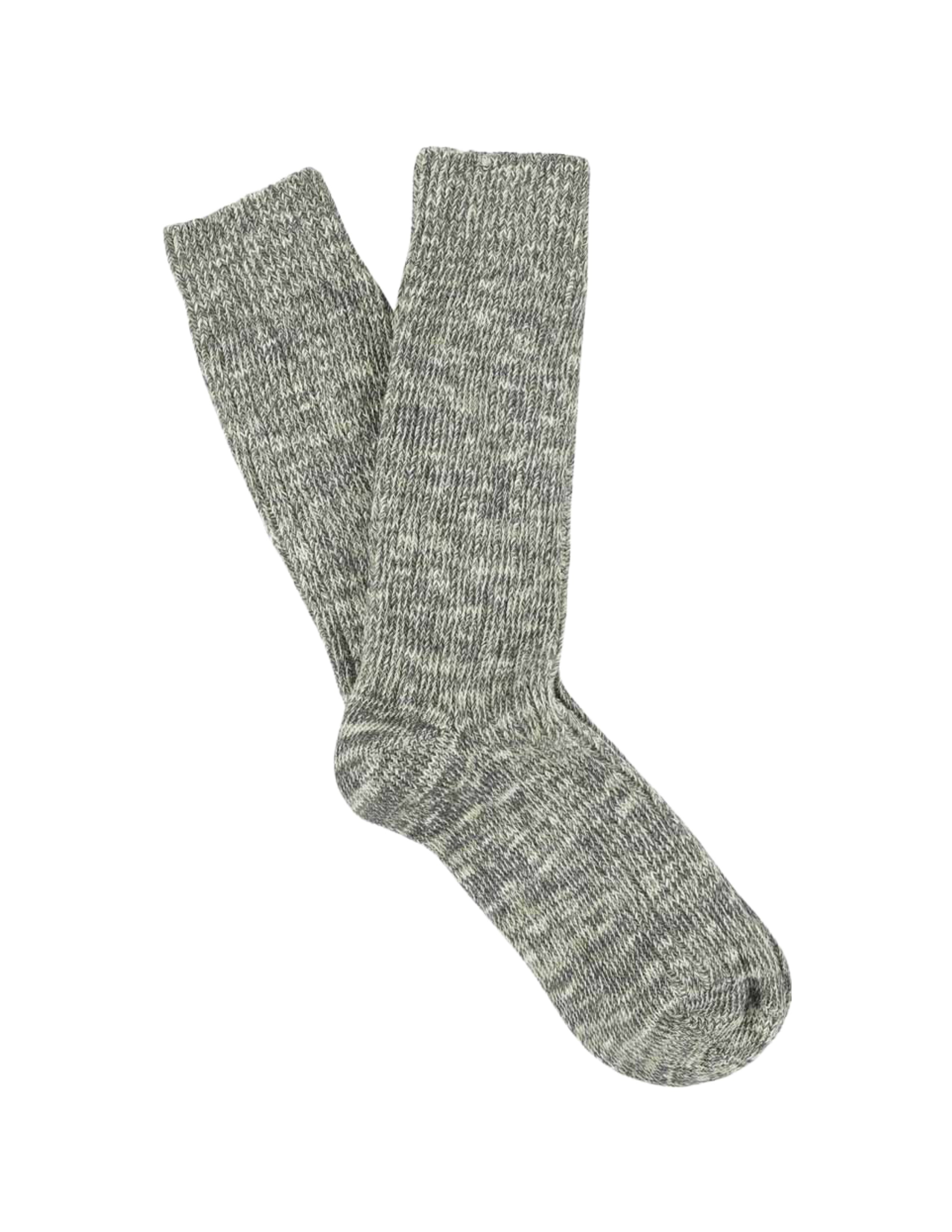 Melange Blend Socks - Light Grey