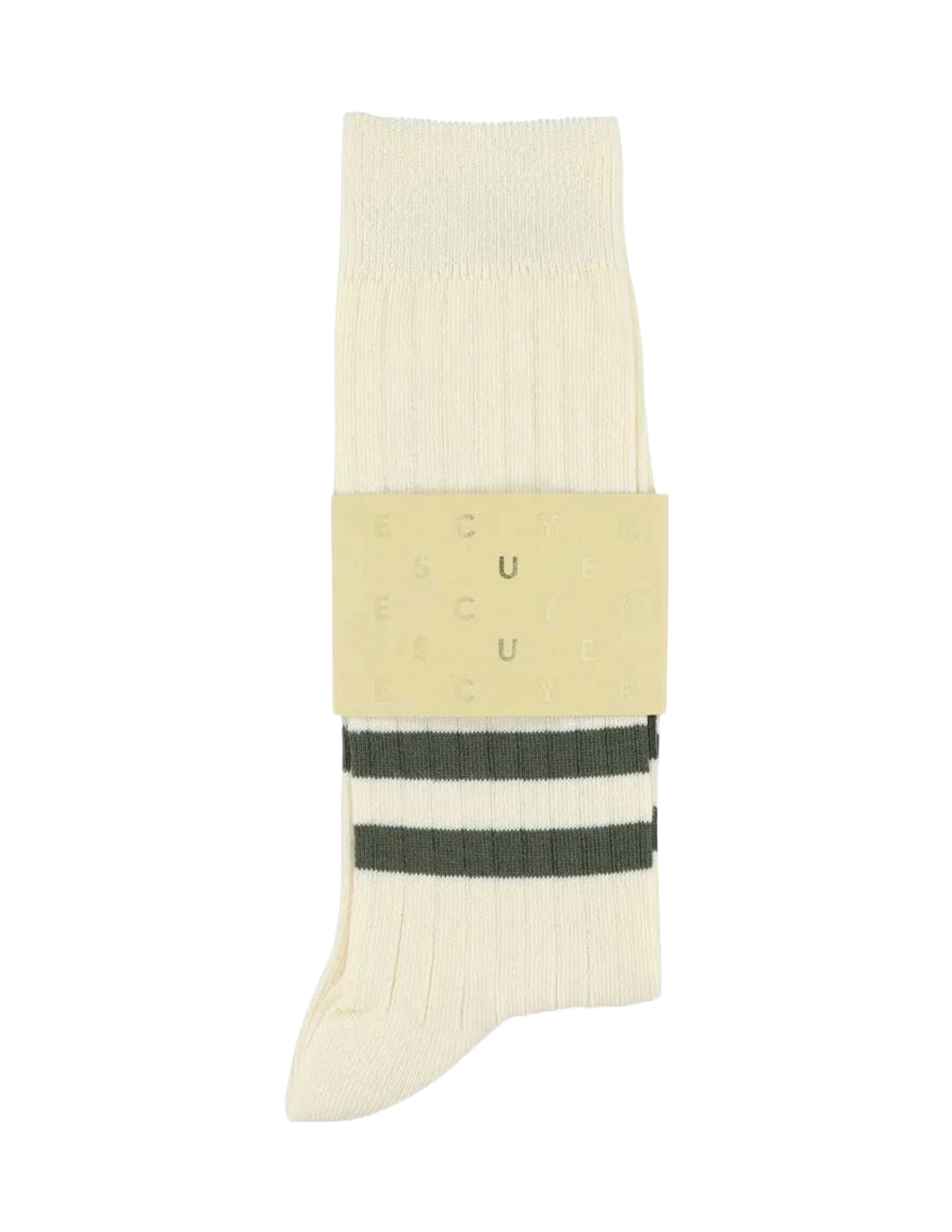 Stripe Socks - Ecru/Khaki