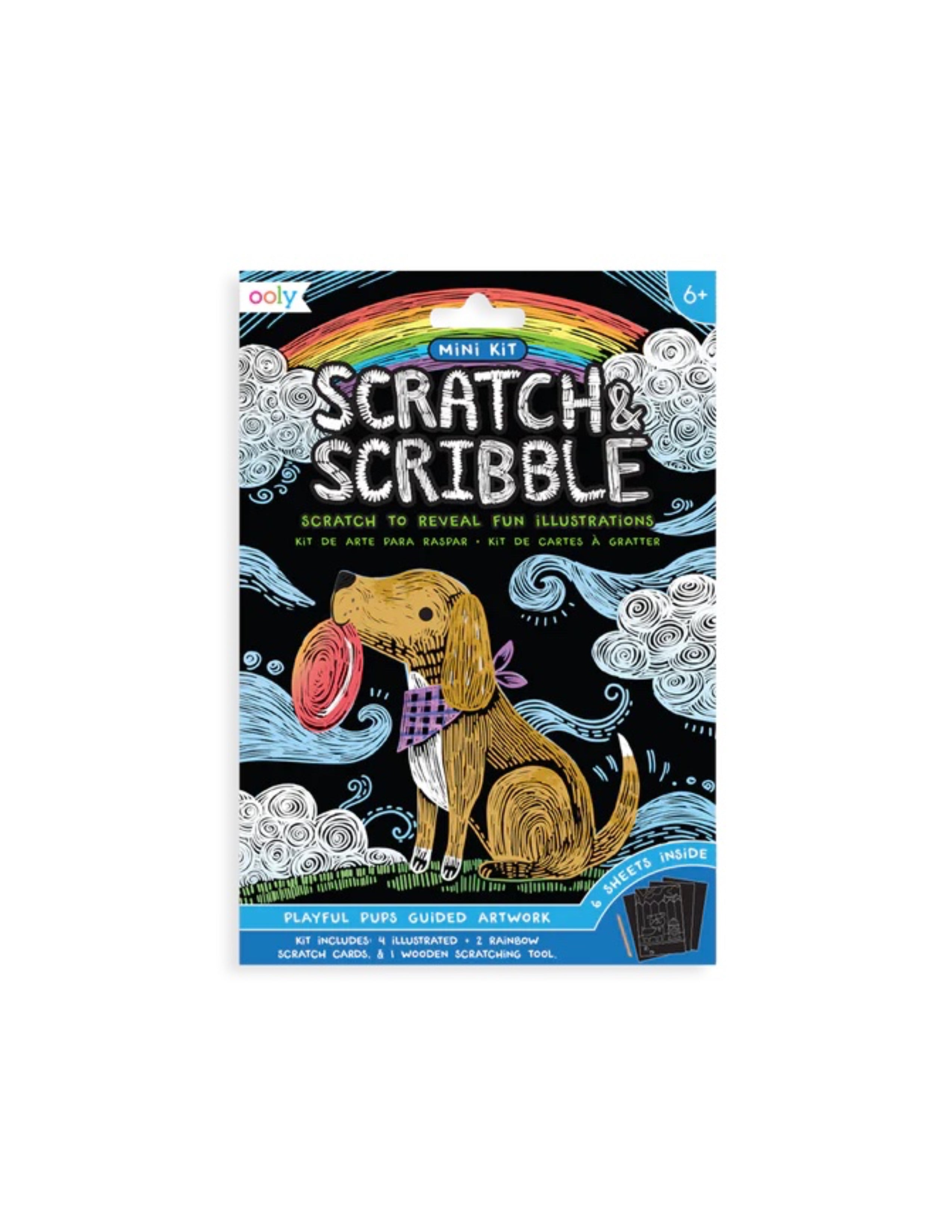Mini Scratch and Scribble Art Kit - Playful Pups