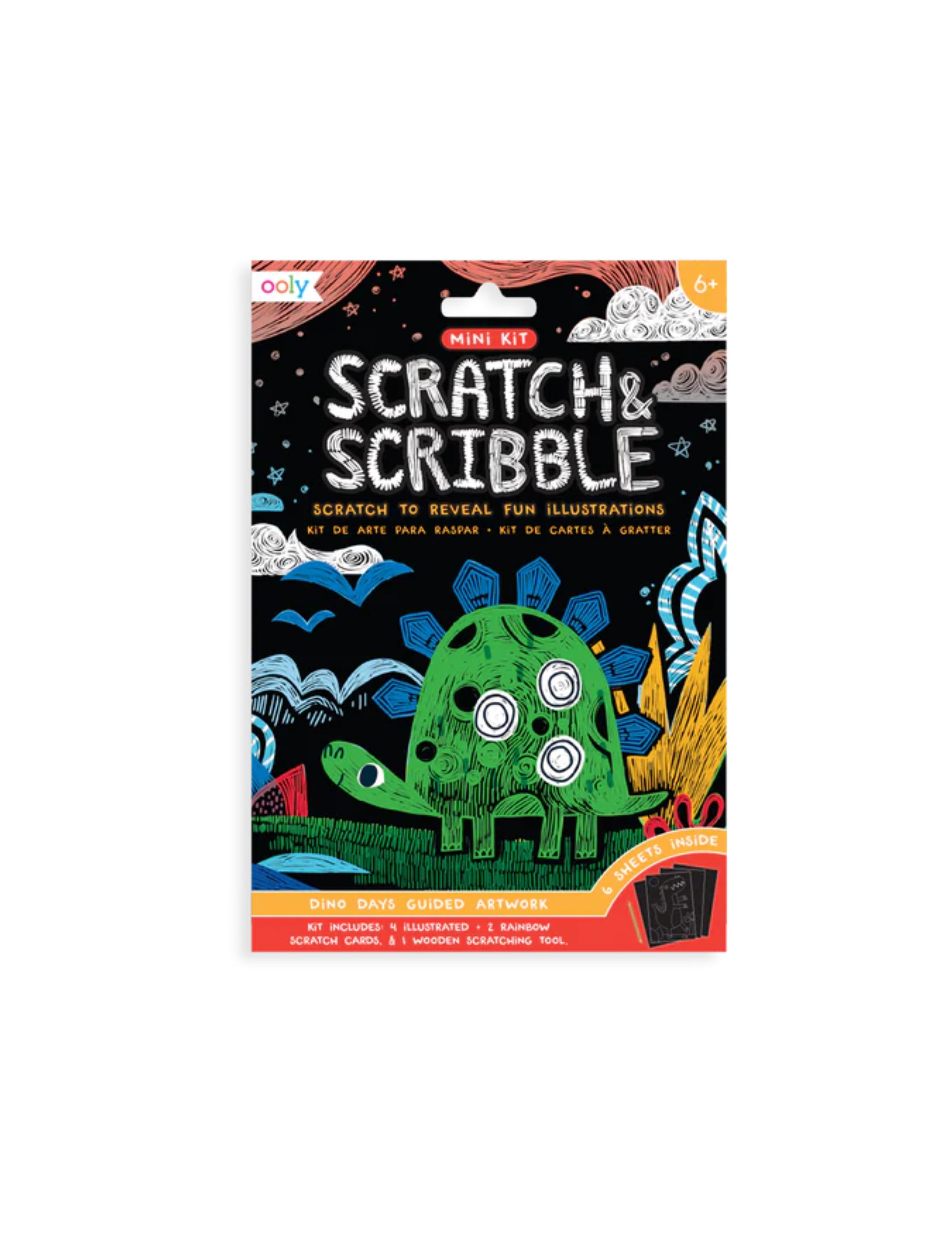 Mini Scratch and Scribble Art Kit - Dinosaur Days