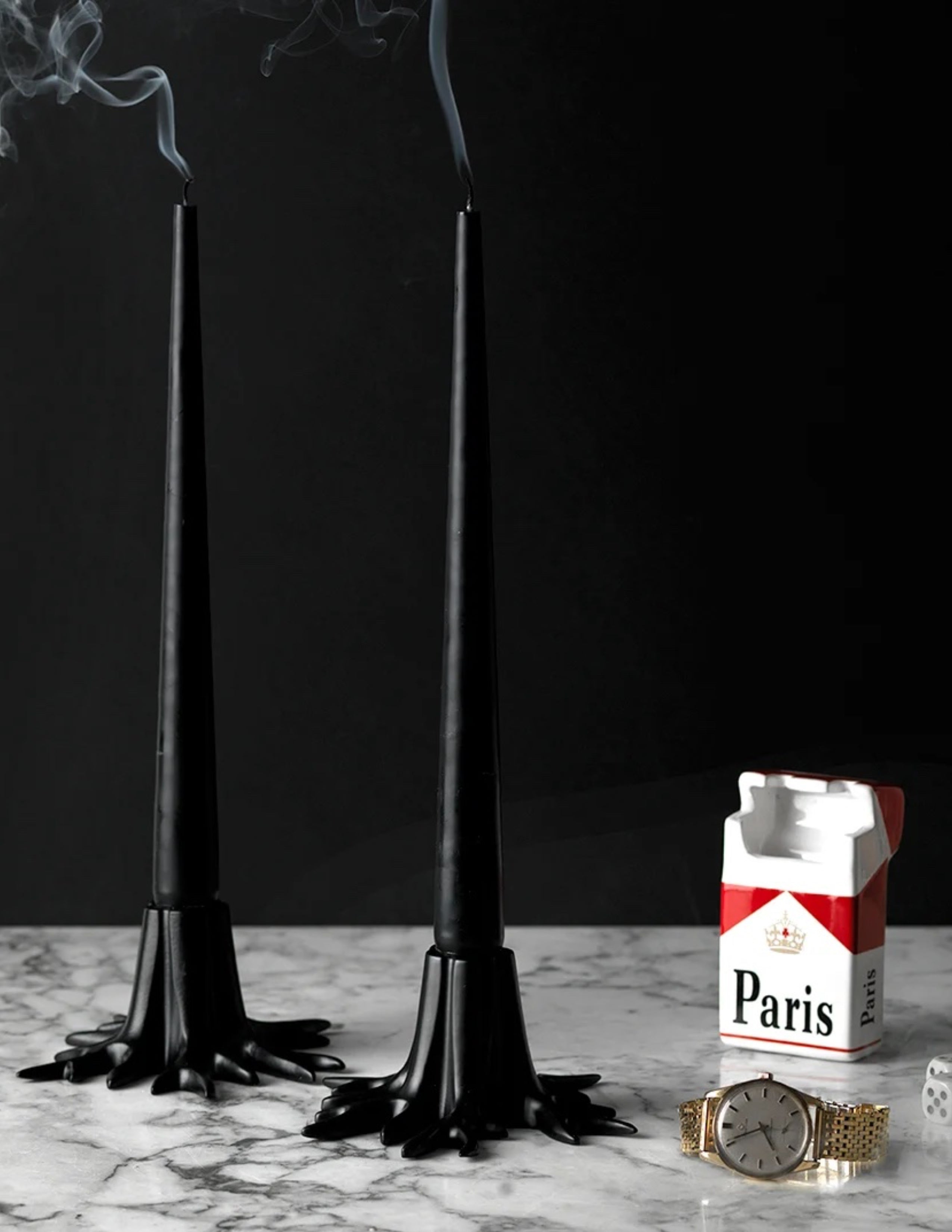Candle Holder "Mini Root" - Black