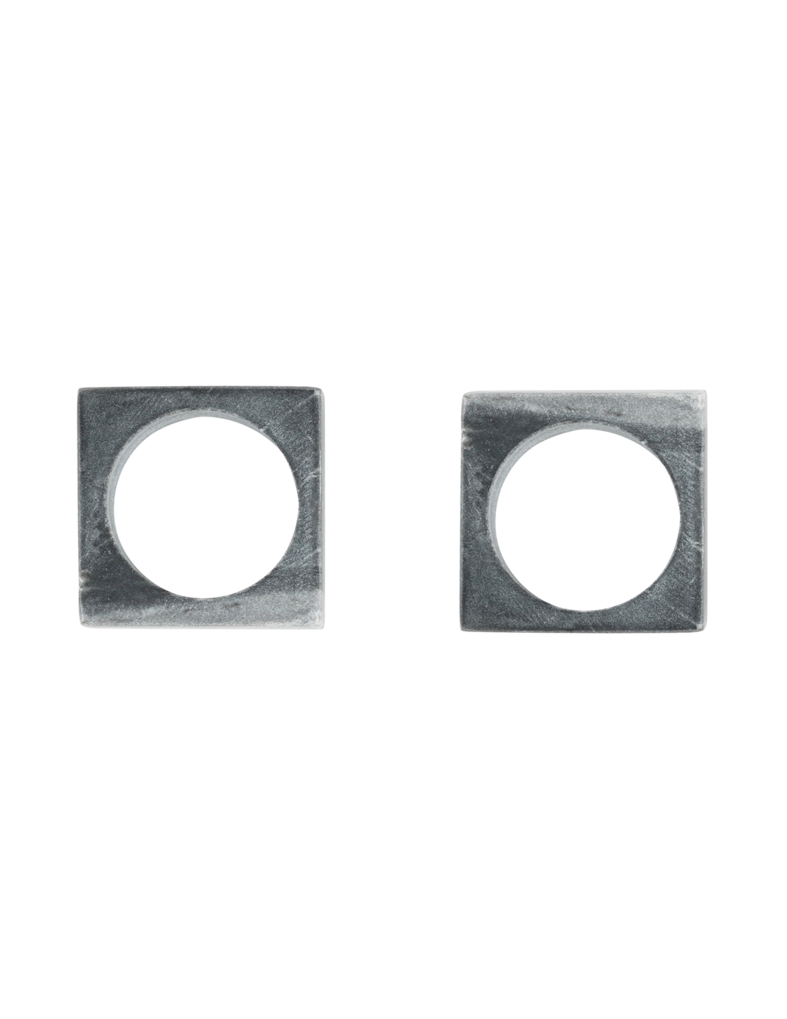Marble Napkin Ring Set of 2 - Grey
