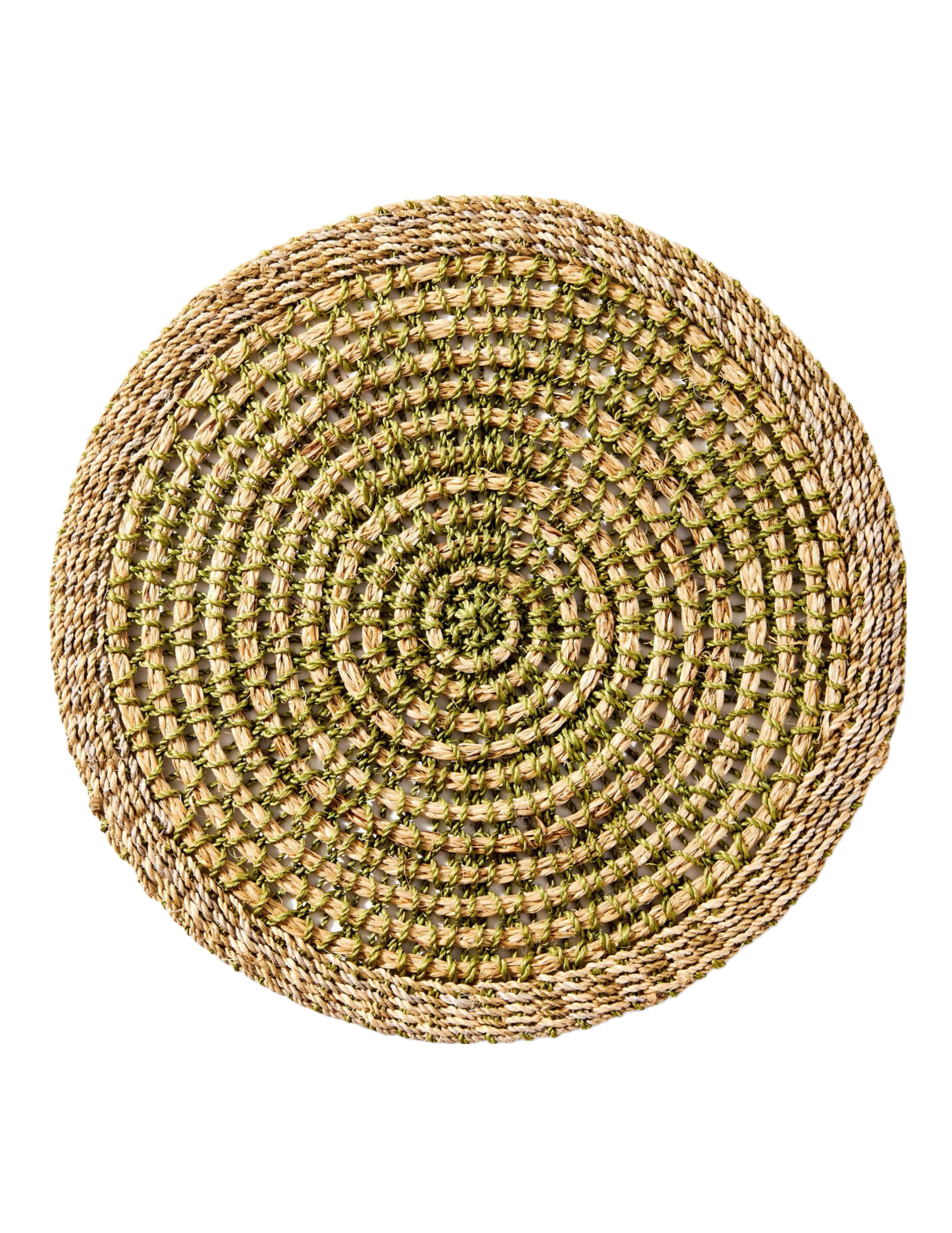 Crochet Abaca Placemat Set of 4 - Grass